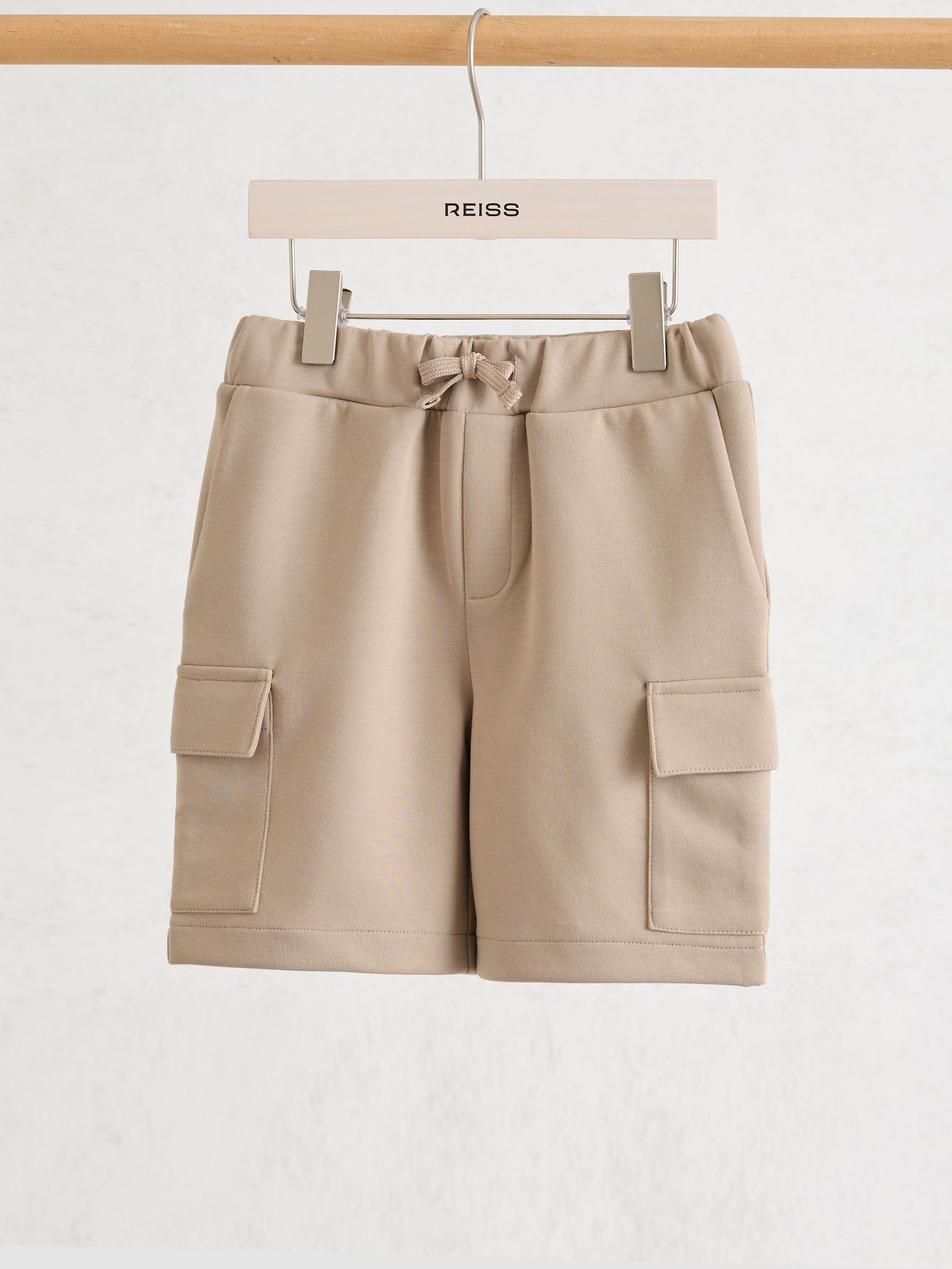 Interlock-Jersey Cargo Shorts in Stone (W11326) | £30