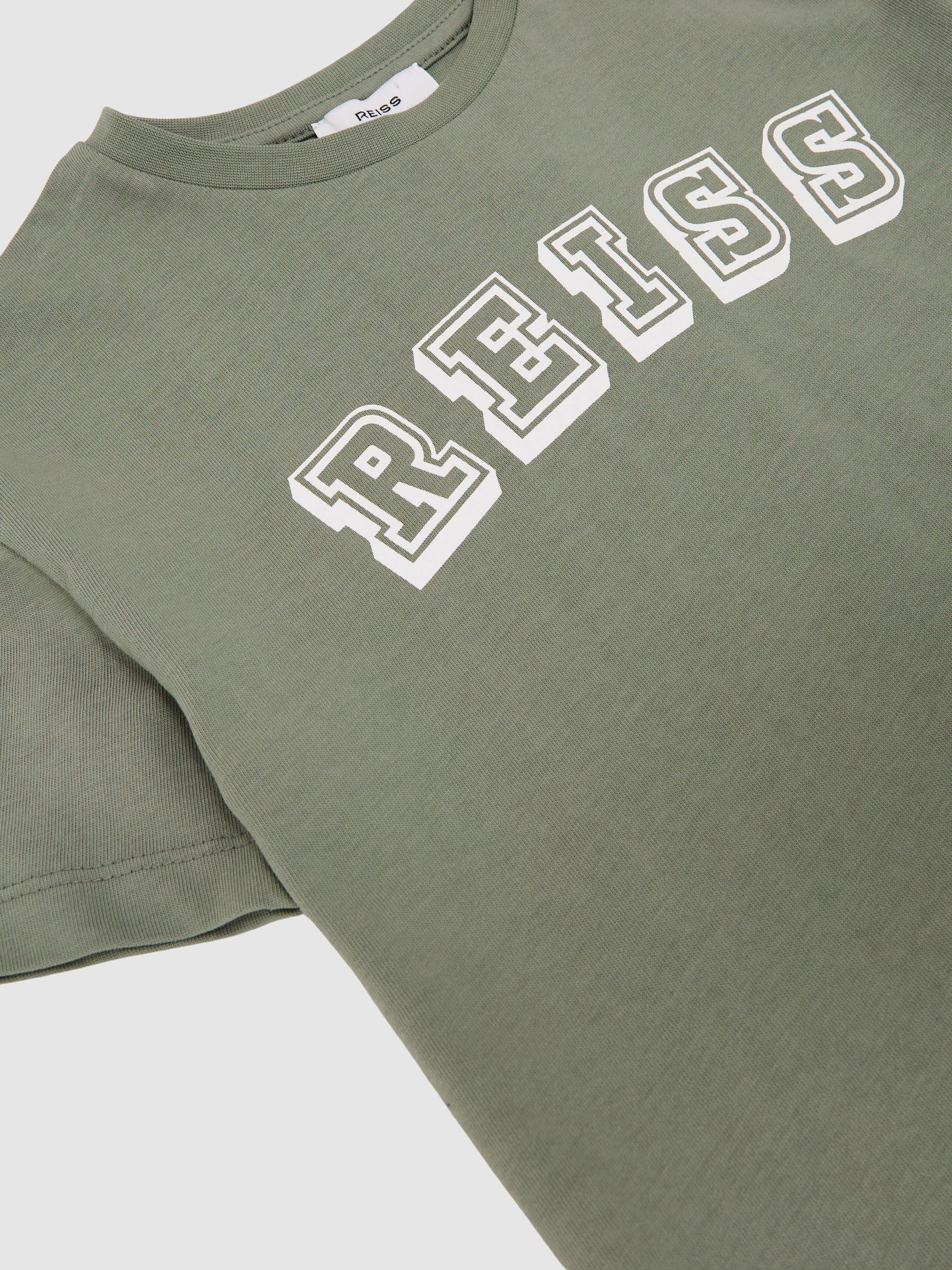 T-Shirt in Sage/Off White (W11342) | £20