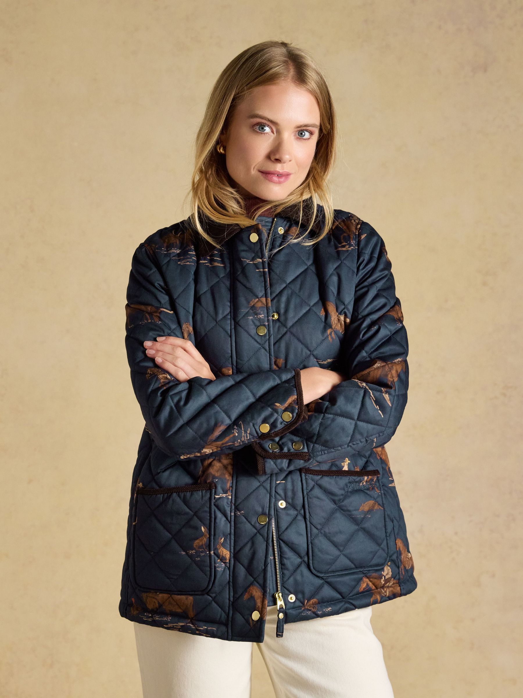 Navy - Diamond Quilted Jacket