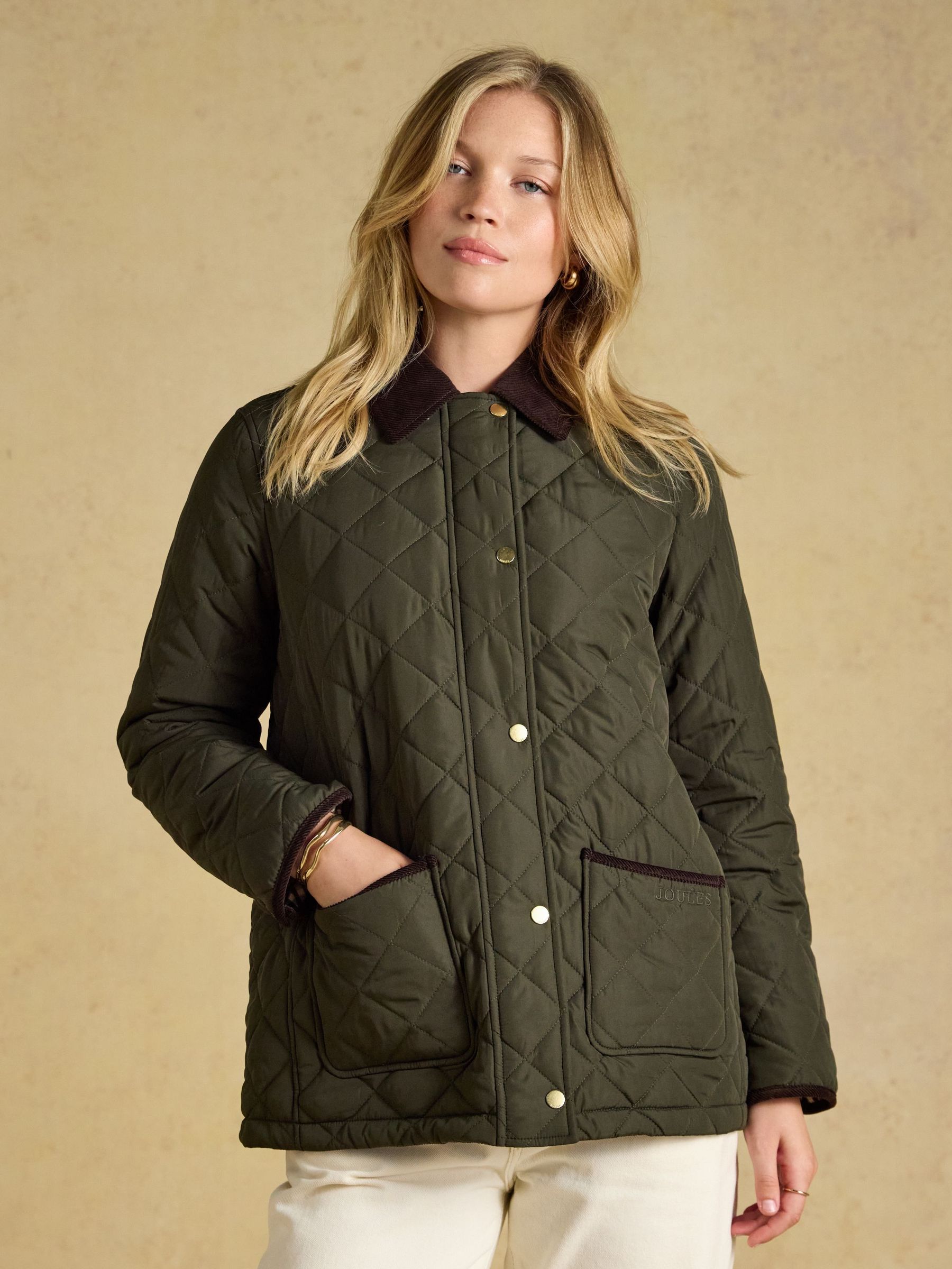 Khaki Green - Diamond Quilted Jacket