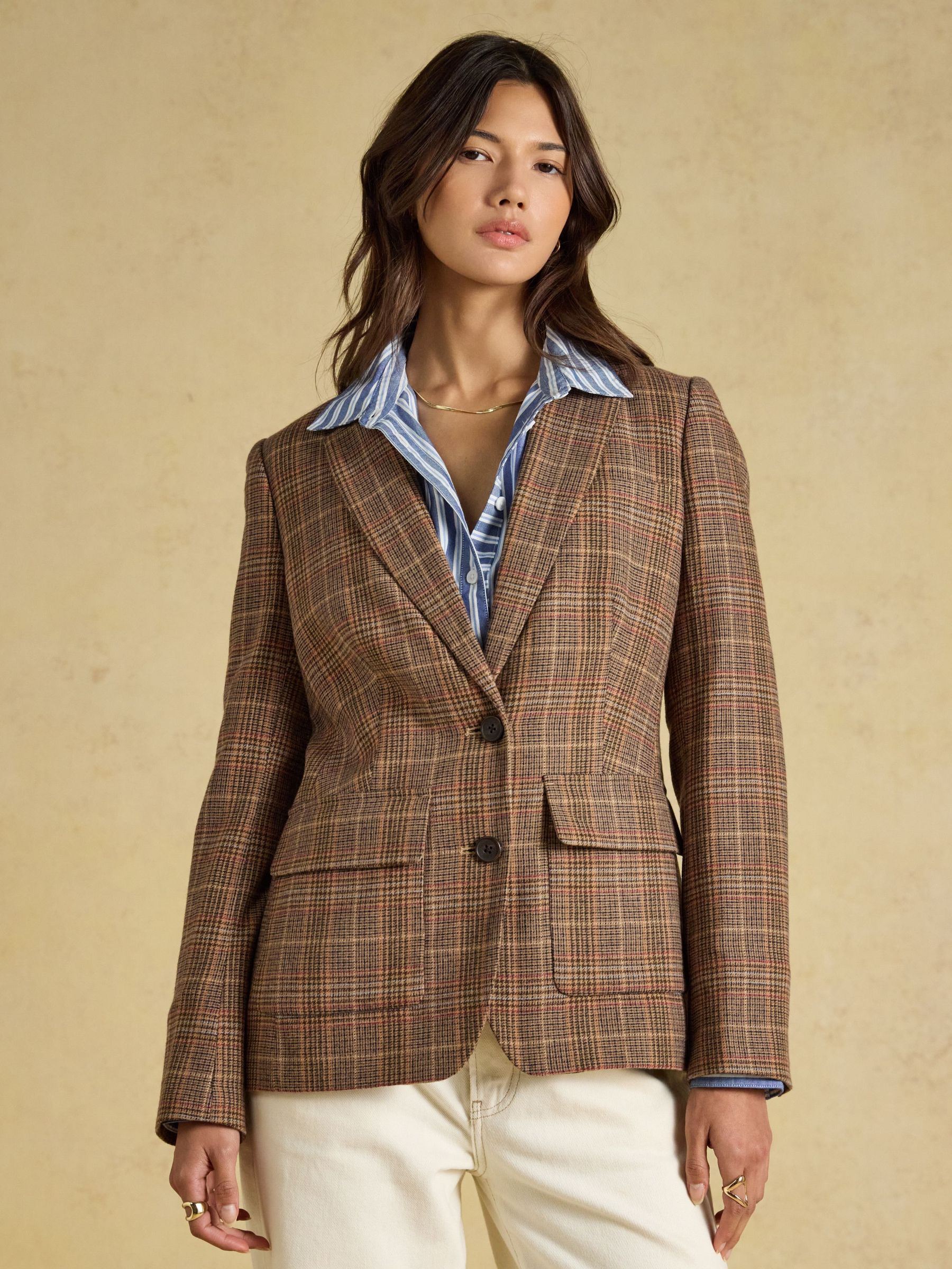 Check - Wool Rich Tweed Suit Blazer