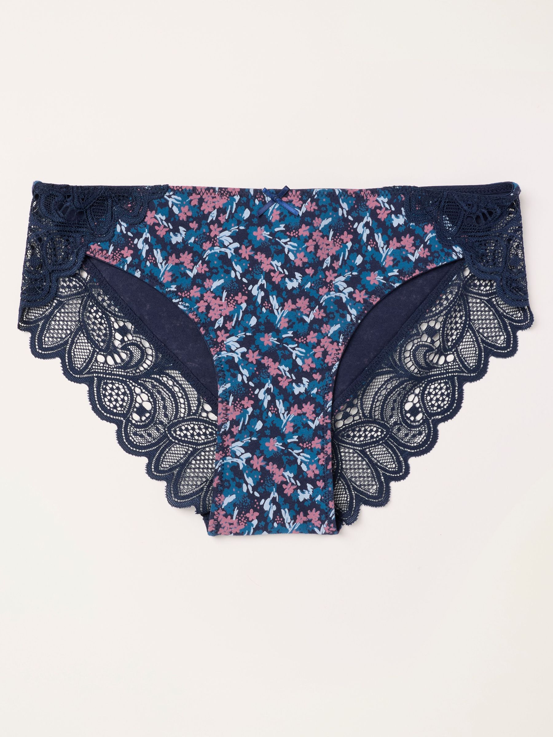 Navy - Midnight Floral Brazilian Knickers