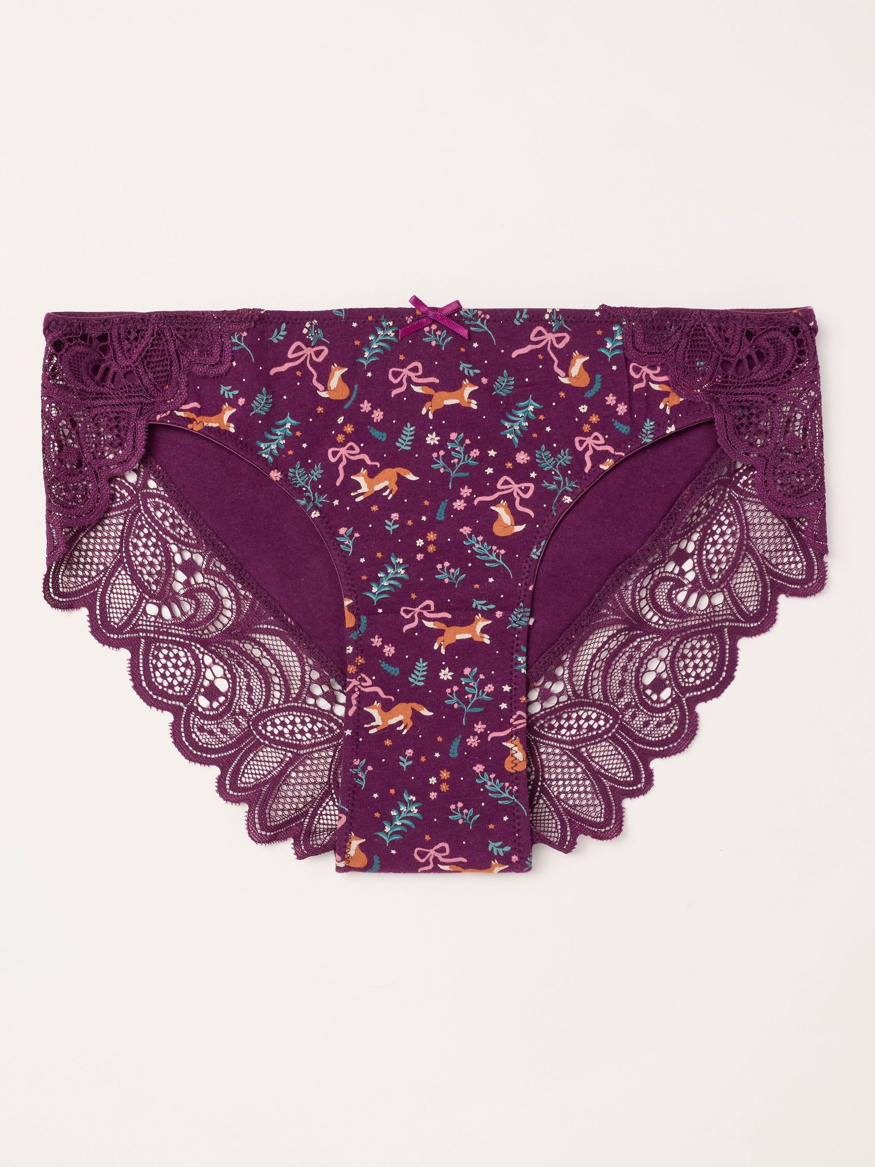 Burgundy Red - Woodland Fox Brazilian Knickers