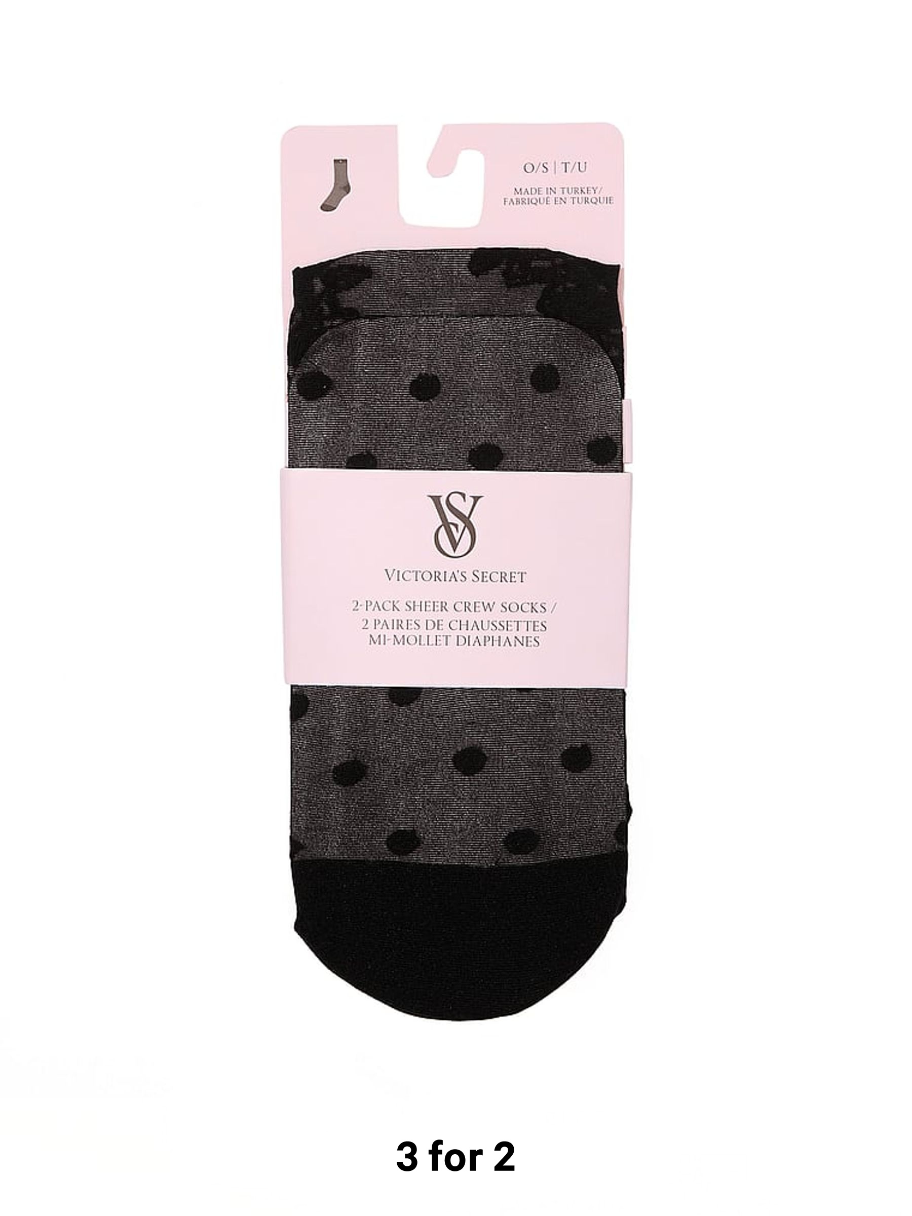 Black - 2 Pack Sheer Socks