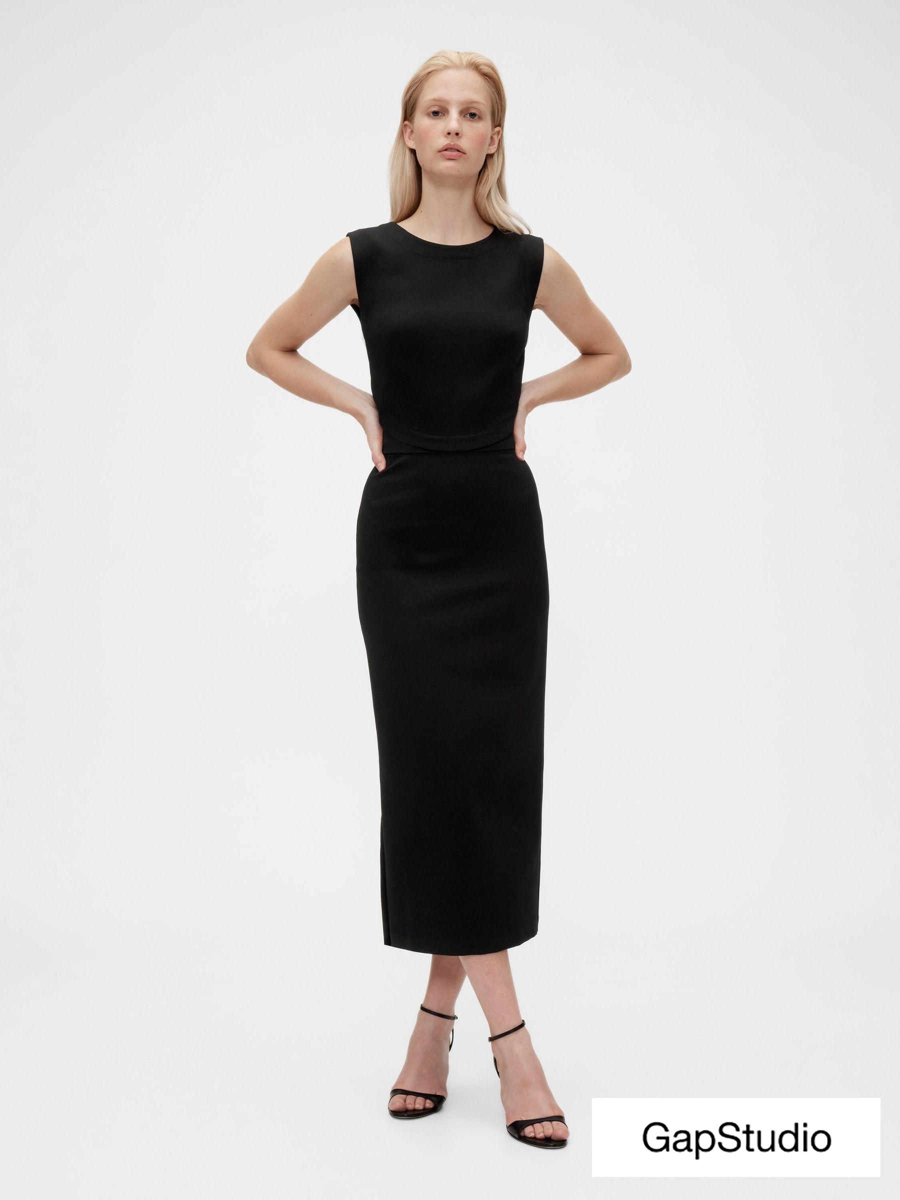 Black Pencil Maxi Dress (W22155) | £120