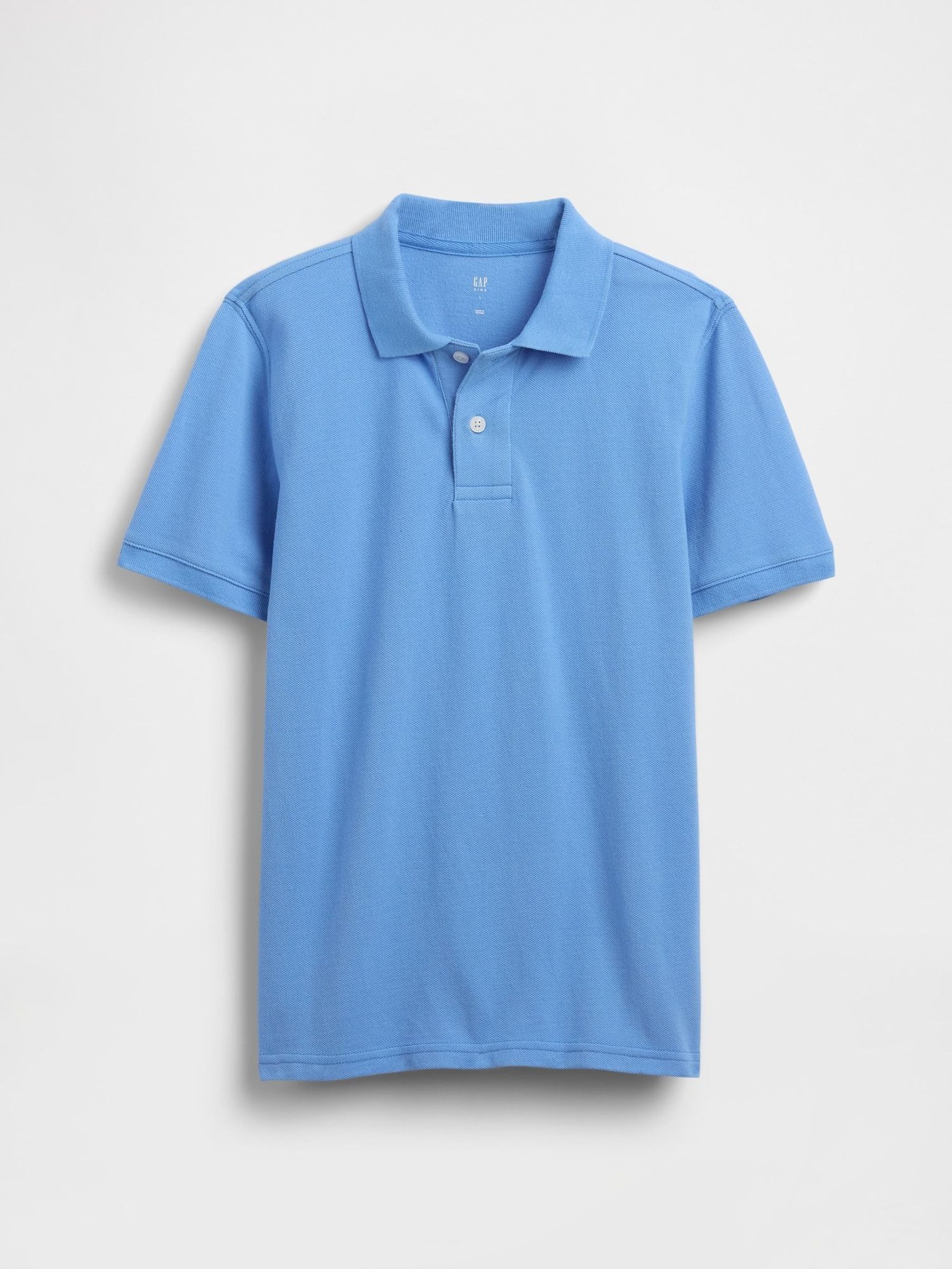 Blue Pique Polo T-Shirt (4-12yrs) (W22670) | £12