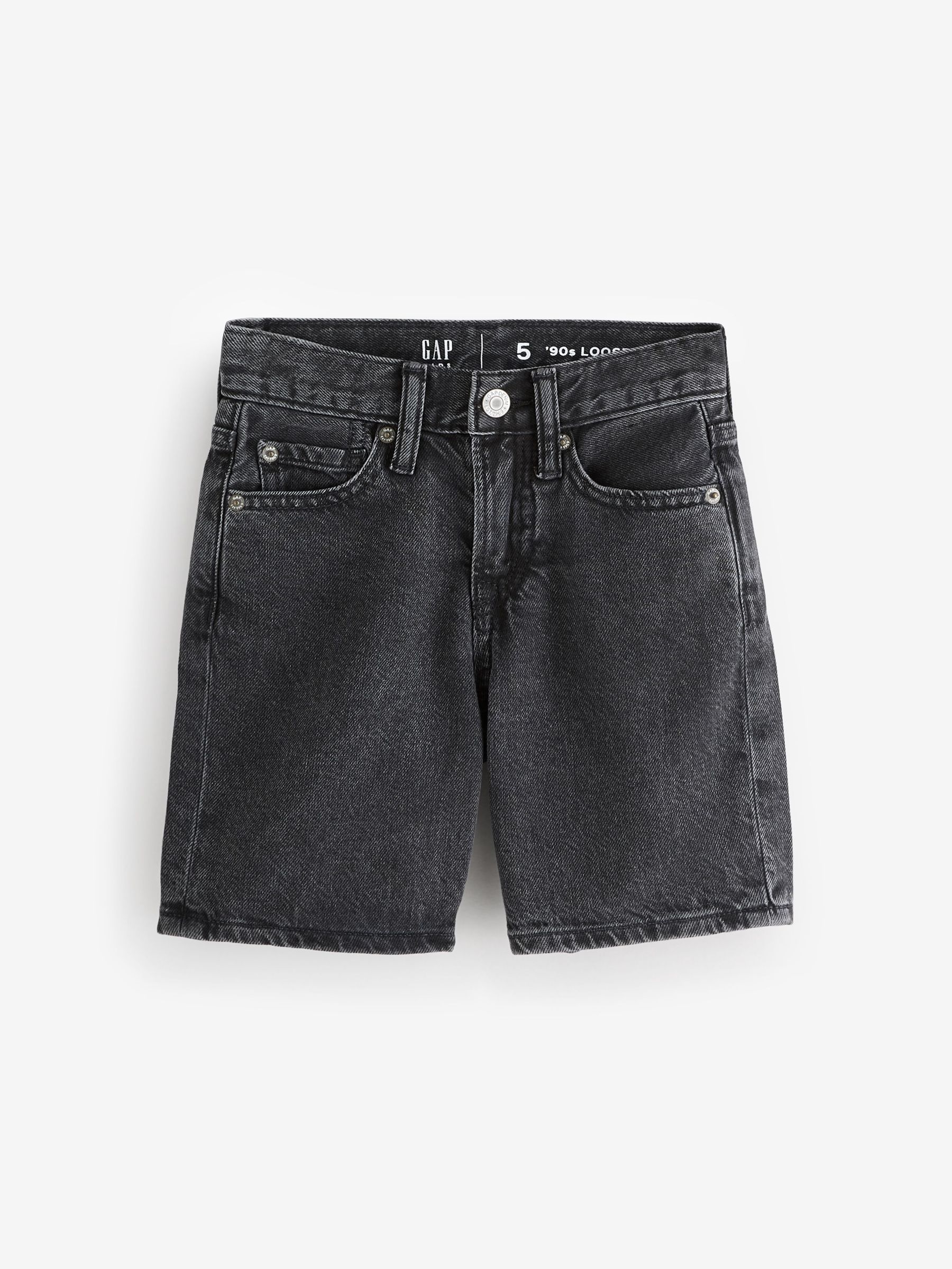 Black 90s Loose Denim Short (5-13yrs) (W22688) | £25