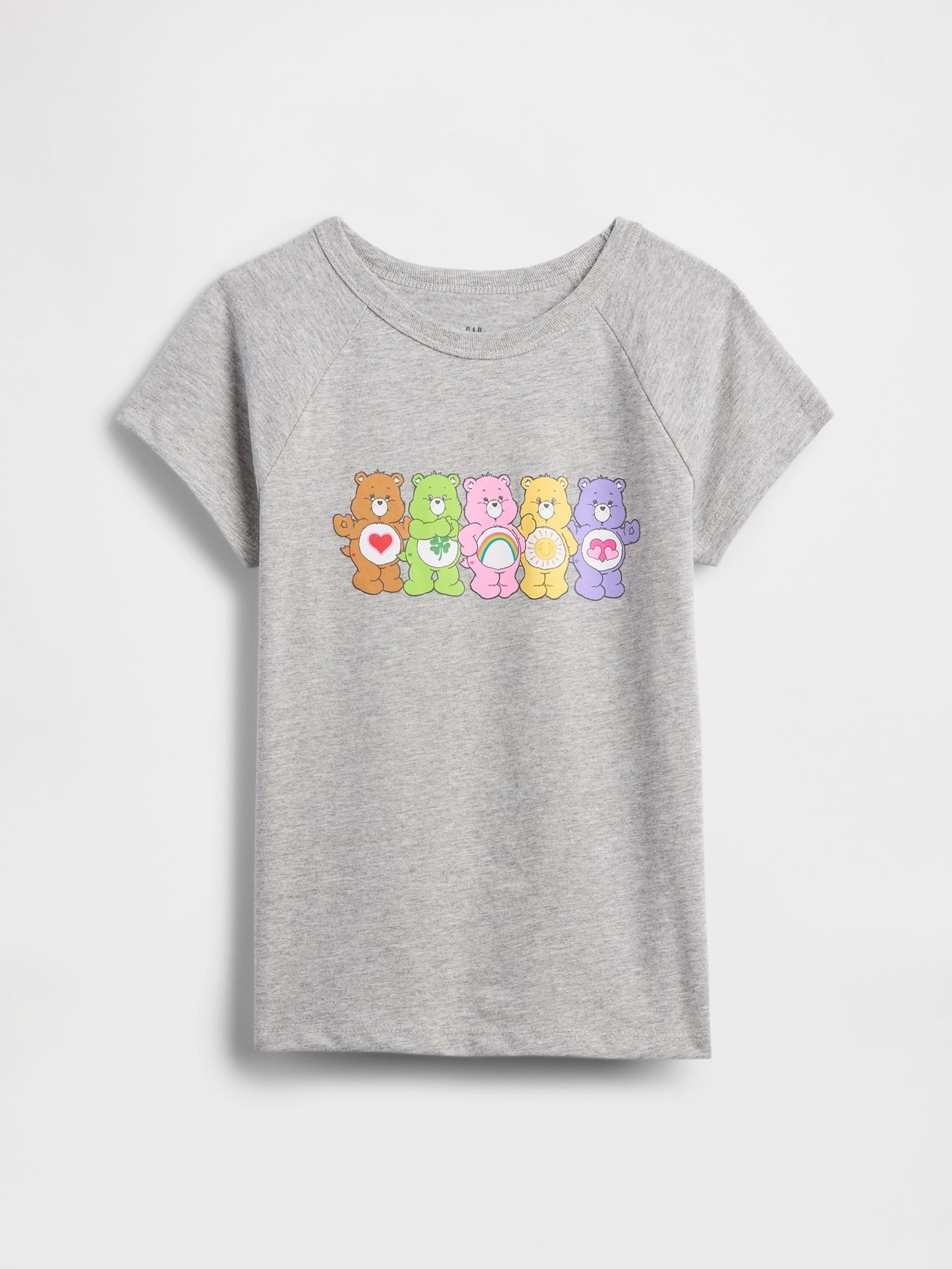 Grey Care Bear Crew Neck Short Sleeve T-Shirt (4-13yrs) (W23191) | £16