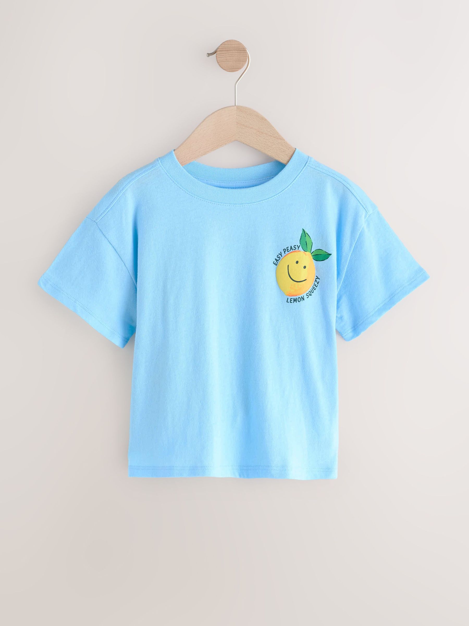 Blue Lemon Relaxed Graphic Short Sleeve Crew Neck T-Shirt (4-13yrs) (W23192) | £12