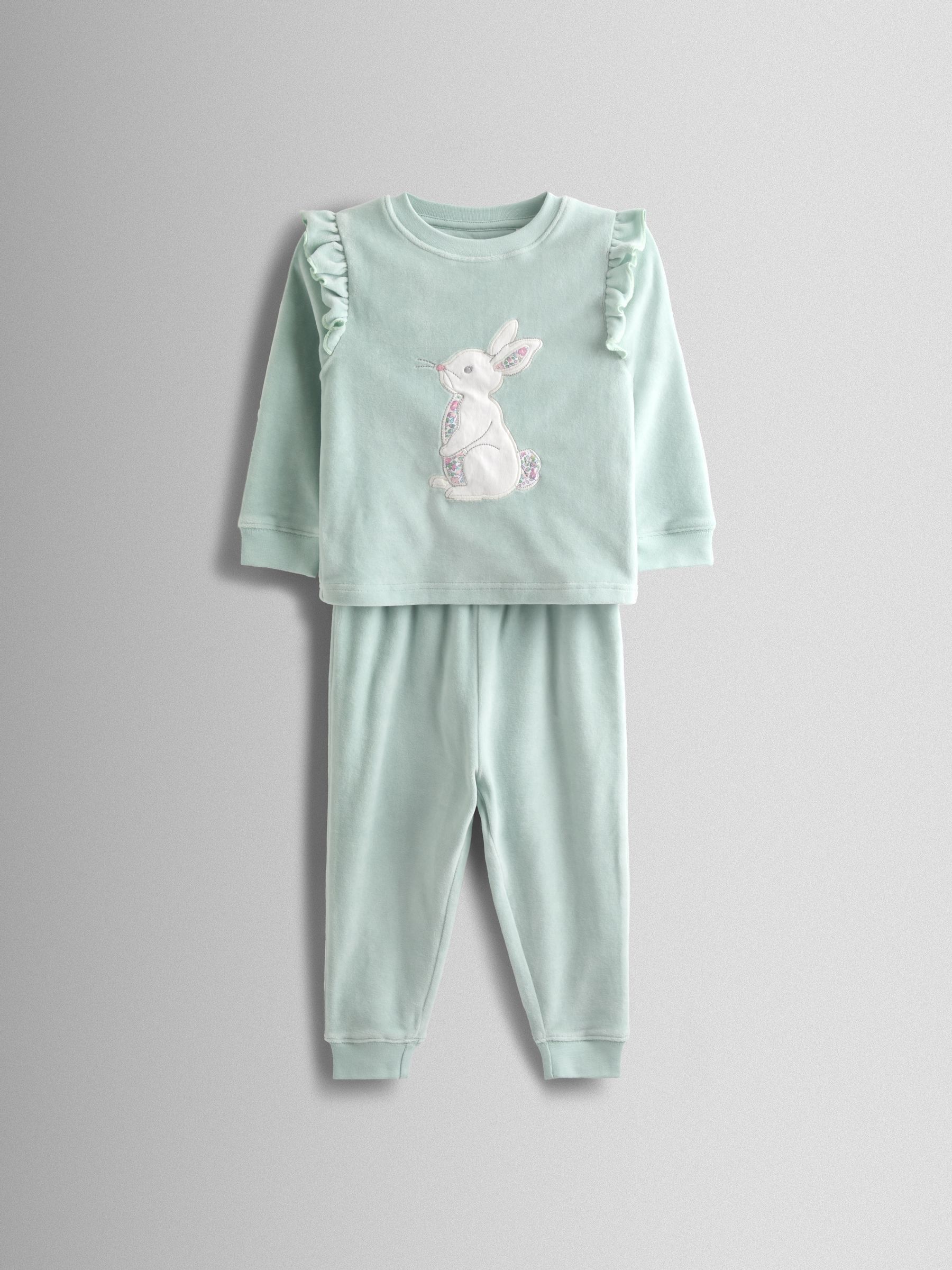 Blue Bunny Floral Pretty Pyjamas (W24289) | £22