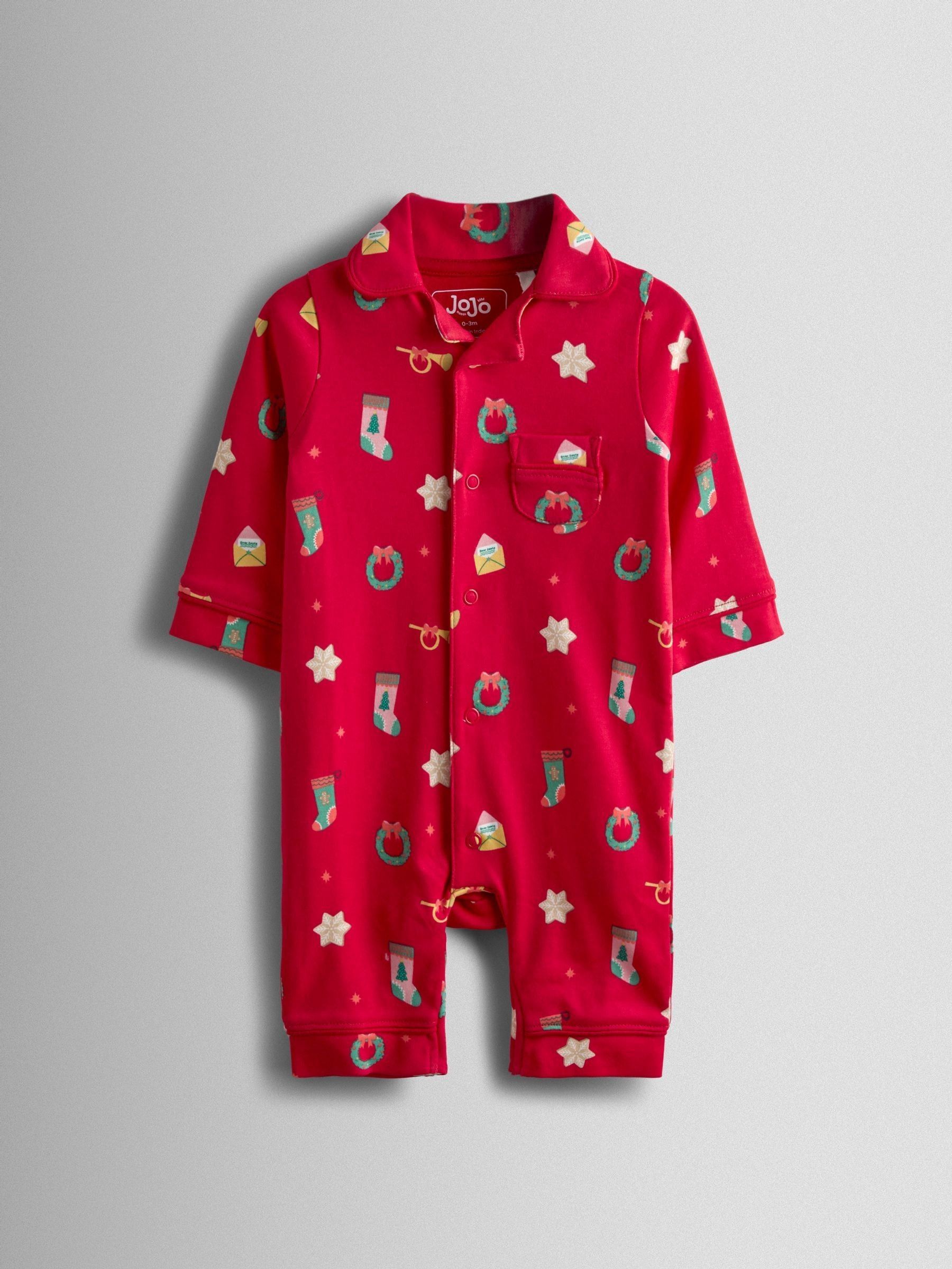 Red Christmas Christmas Reindeer Character Cosy Jersey Pyjamas (W24296) | £23