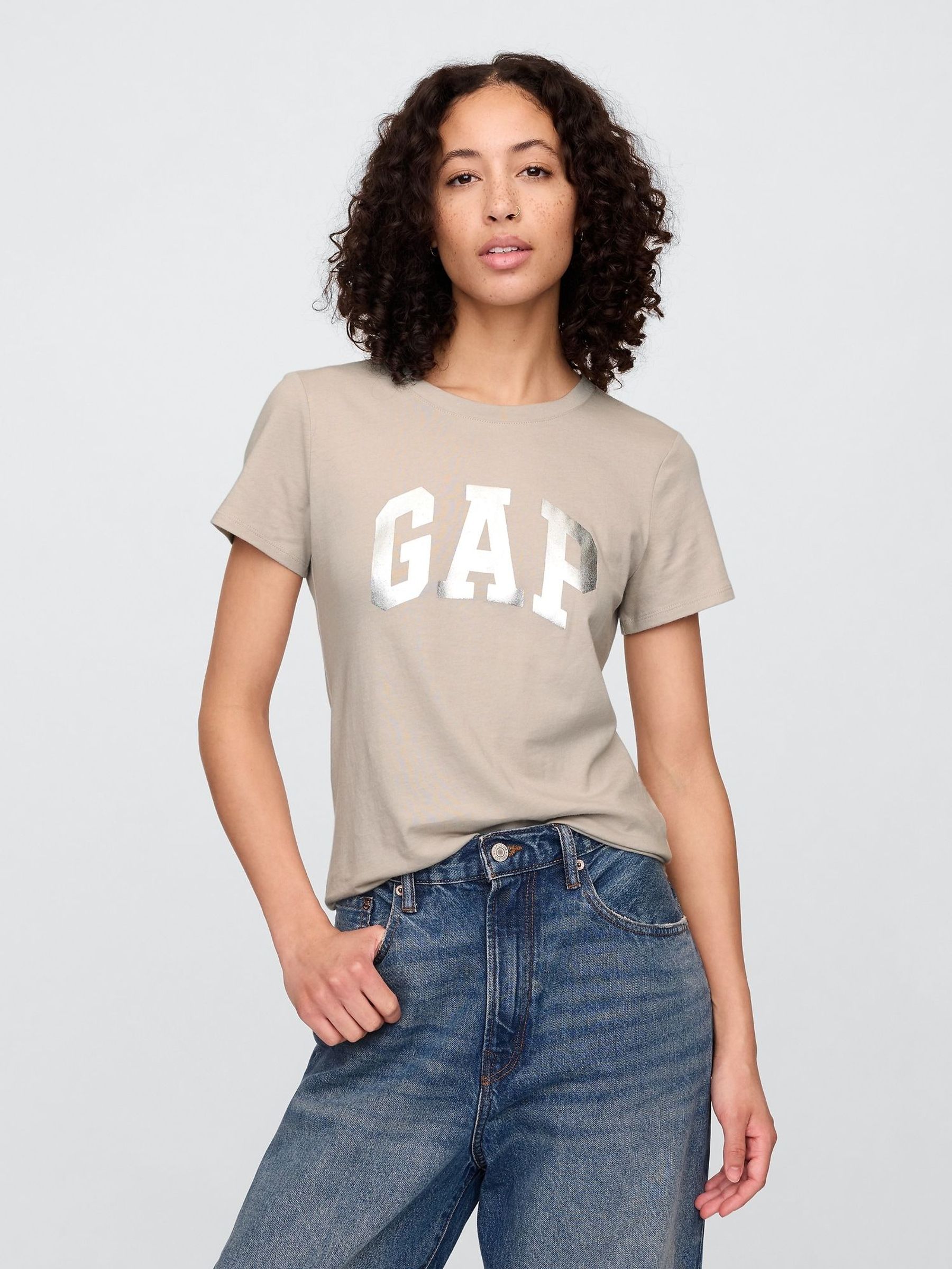 Grey Vintage Logo Crewneck T-Shirt (W24367) | £14