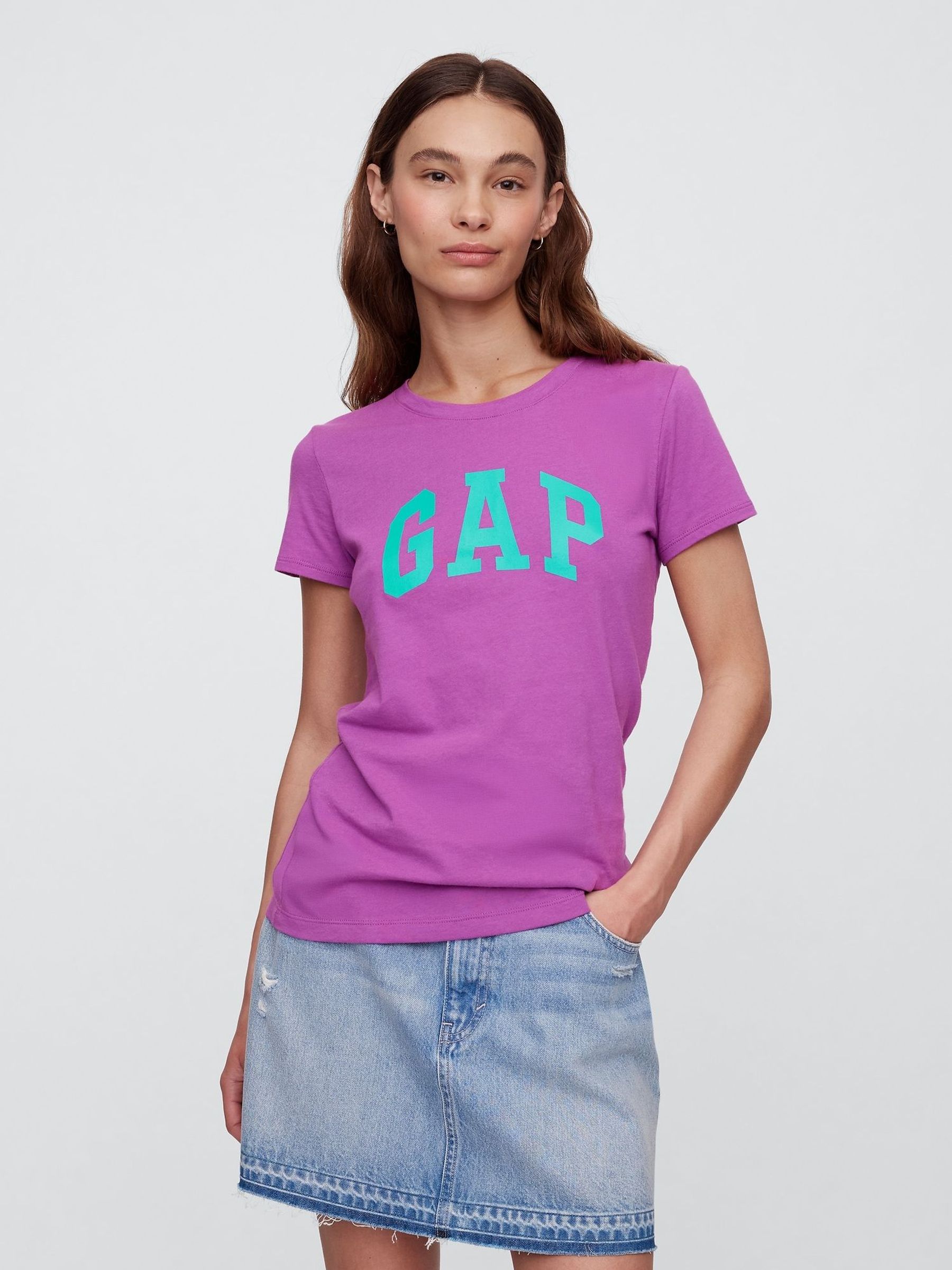 Purple Logo Short Sleeve Crew Neck T-Shirt (W24430) | £14