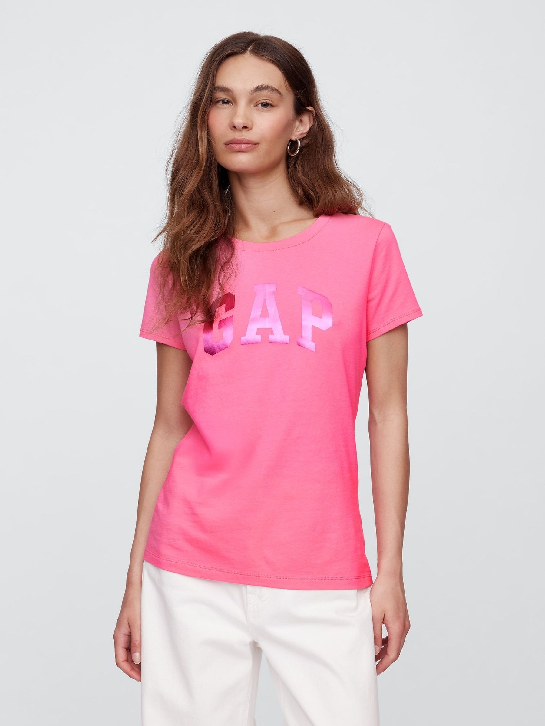 Bright Pink Logo Short Sleeve Crew Neck T-Shirt (W24455) | £14