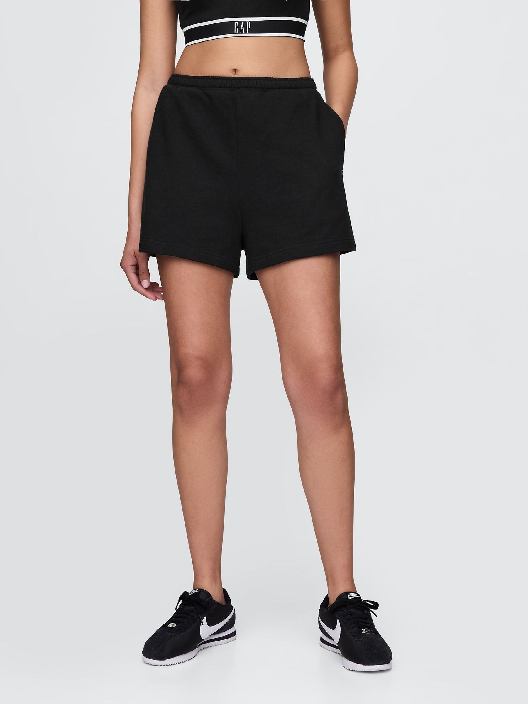 Black Heavyweight French Terry Classic Jogger Shorts (W24463) | £30