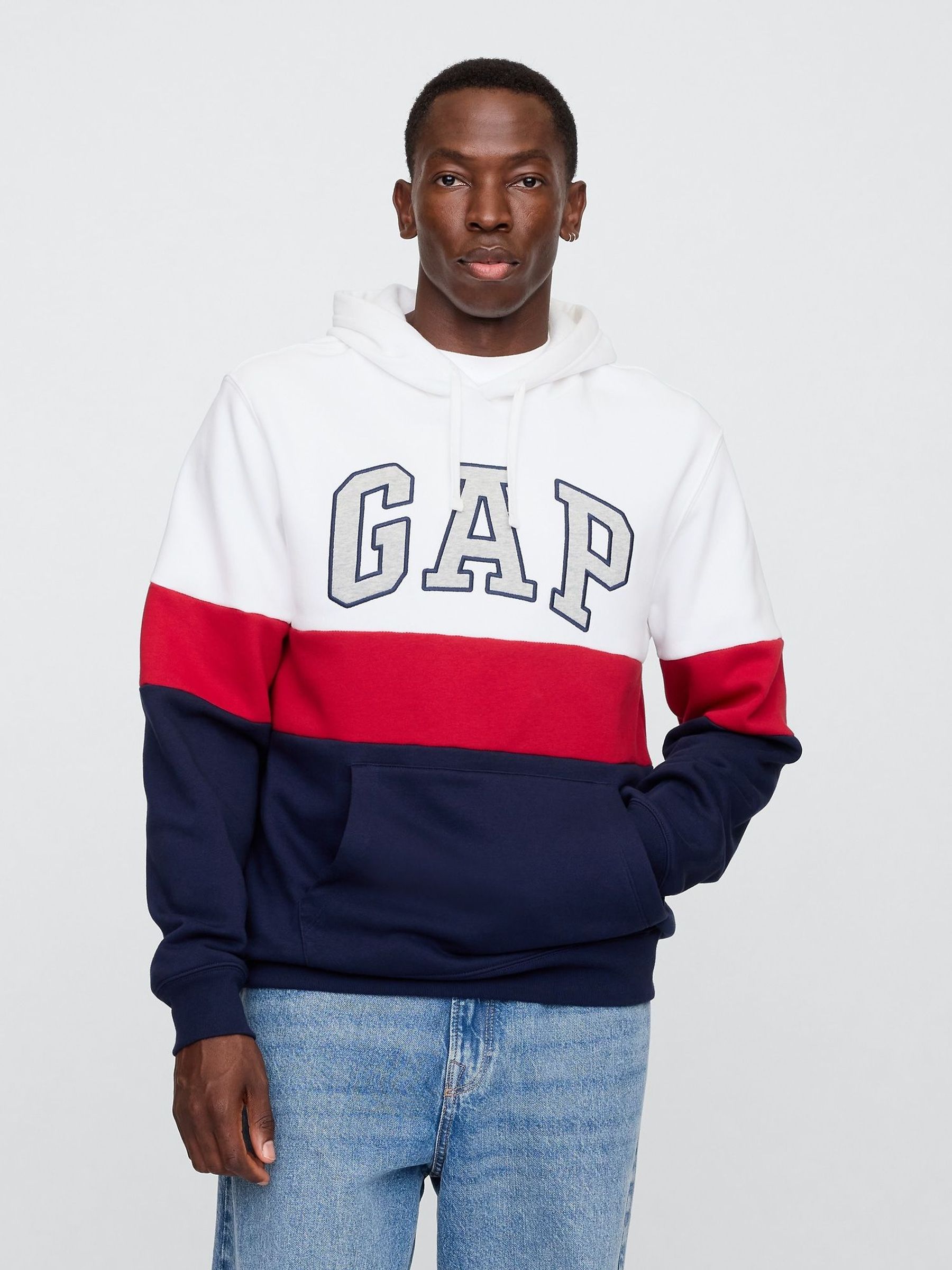 White Vintage Logo Hoodie (W24590) | £35