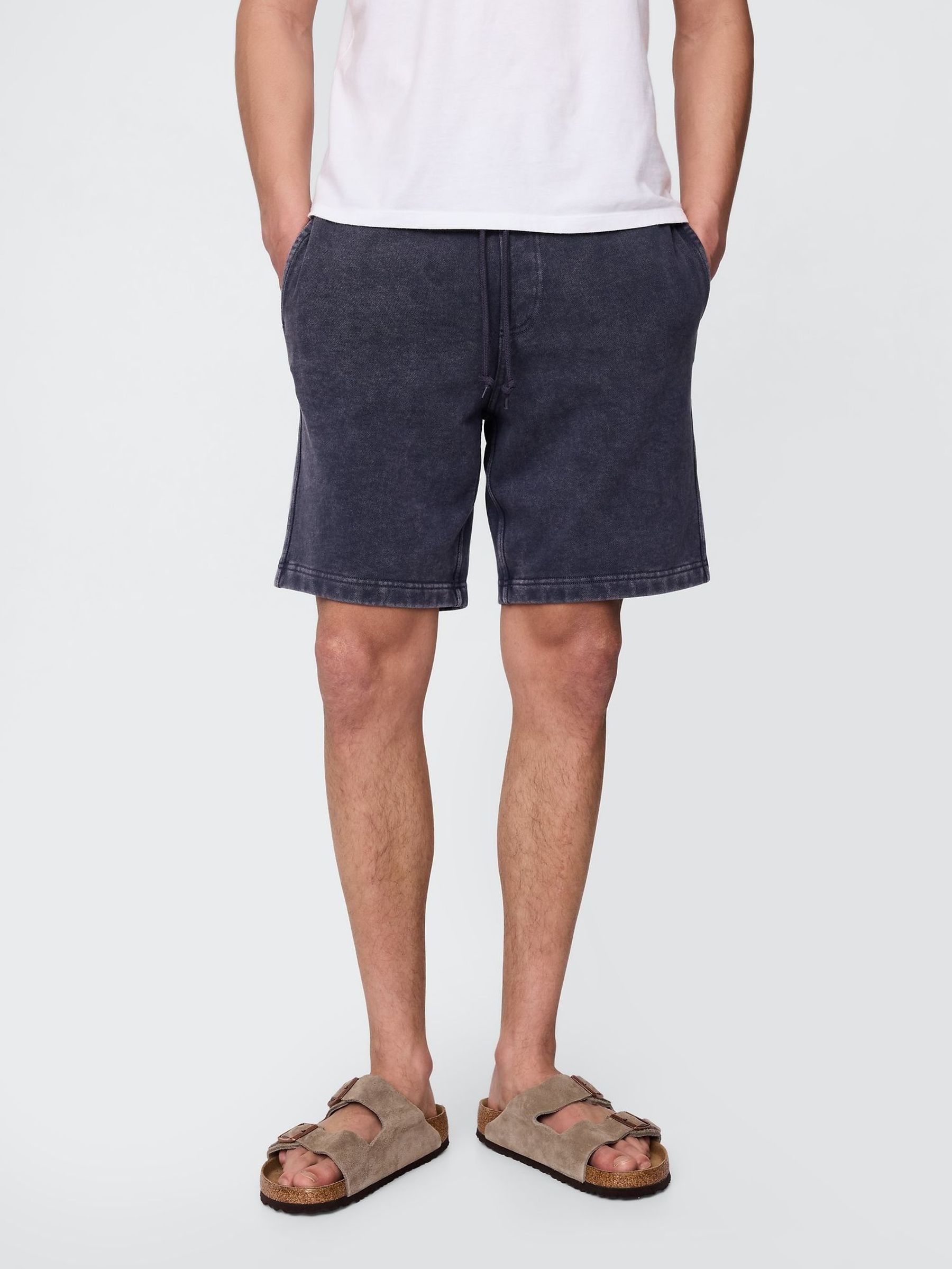 Navy Blue Relaxed Sweat Shorts (W24595) | £55