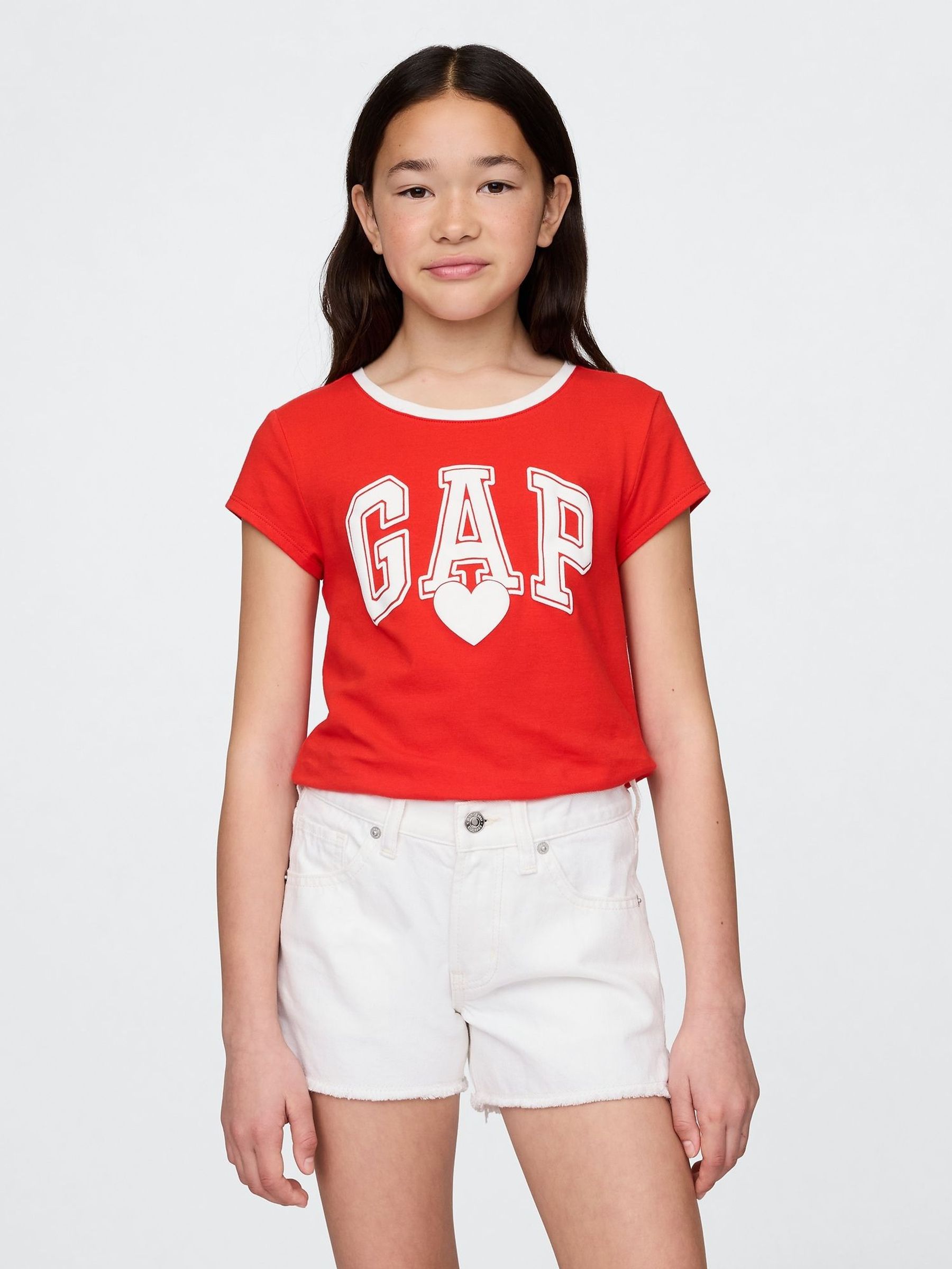 Red Heart Logo Short Sleeve Graphic T-Shirt (4-13yrs) (W24601) | £10