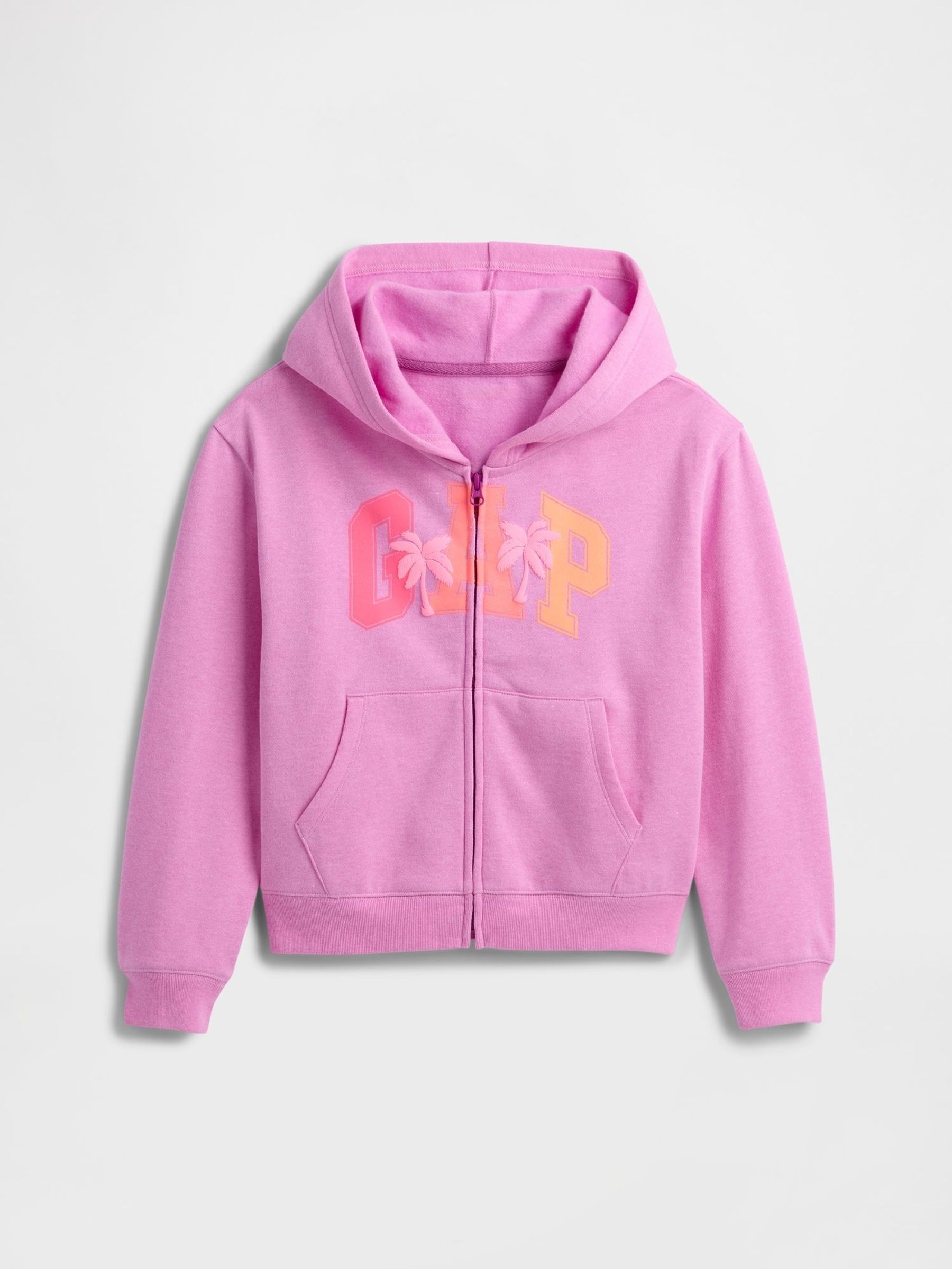 Purple Zip Up Logo Hoodie (4-13yrs) (W24602) | £25