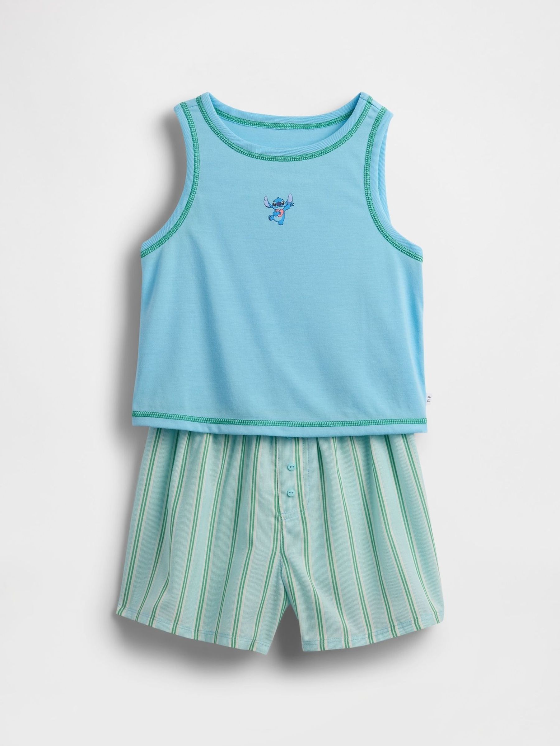 Blue Stitch Disney Vest & Short Pyjamas (6-13yrs) (W24607) | £30
