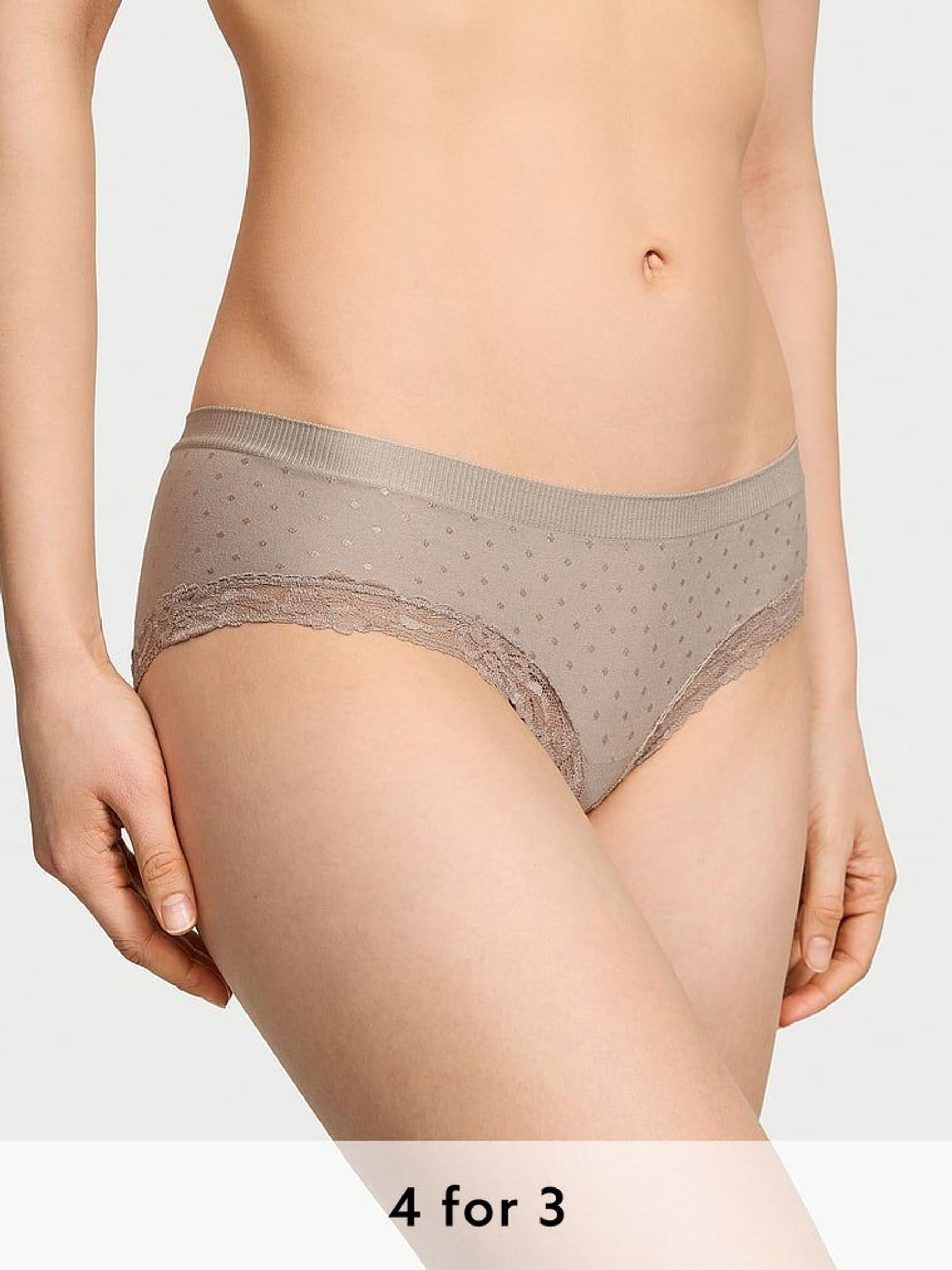 Turtle Dove Grey Hipster Knickers (W24796) | £9