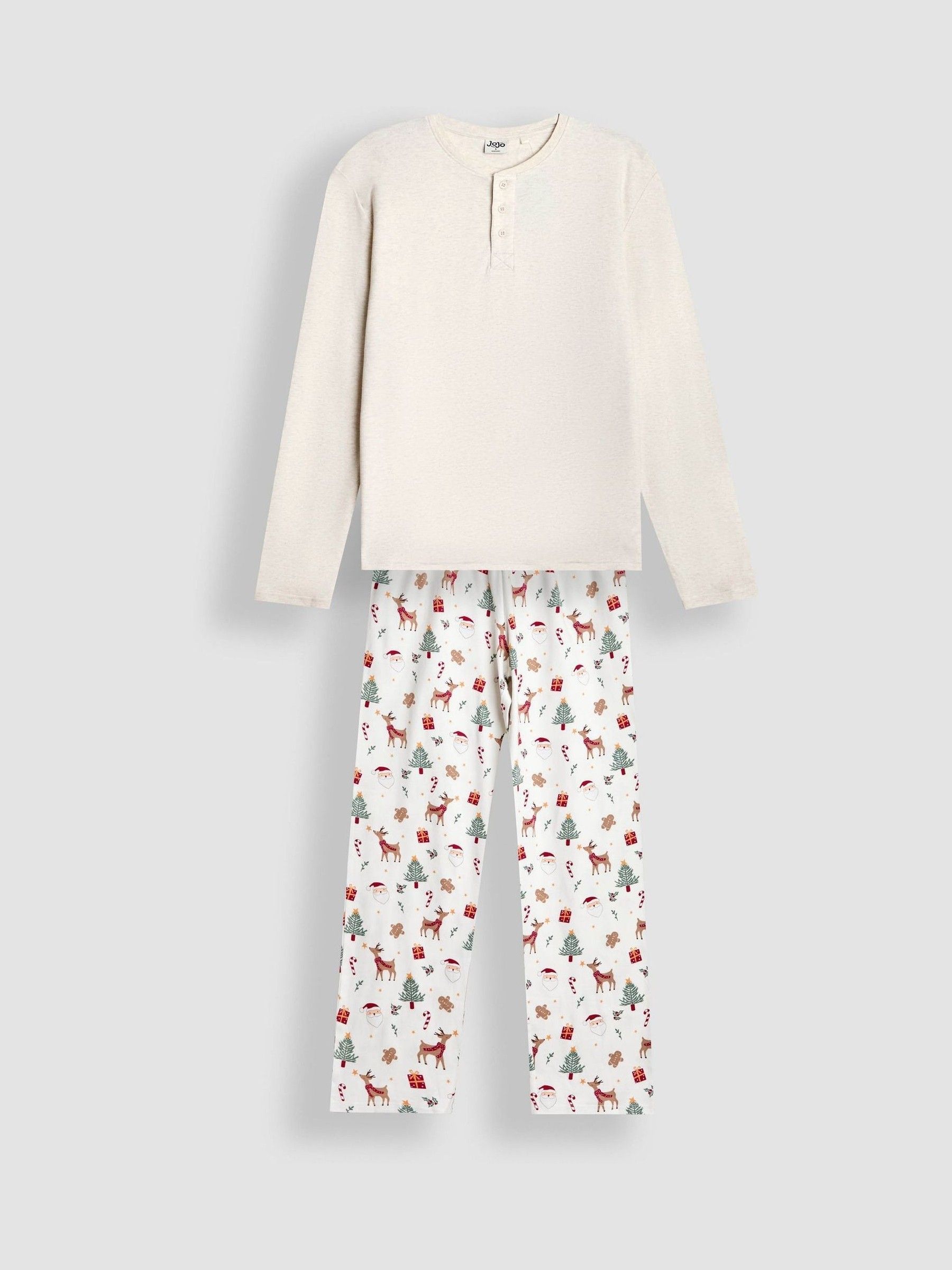 Cream Men's Christmas Pyjama Set (W25102) | £39.50