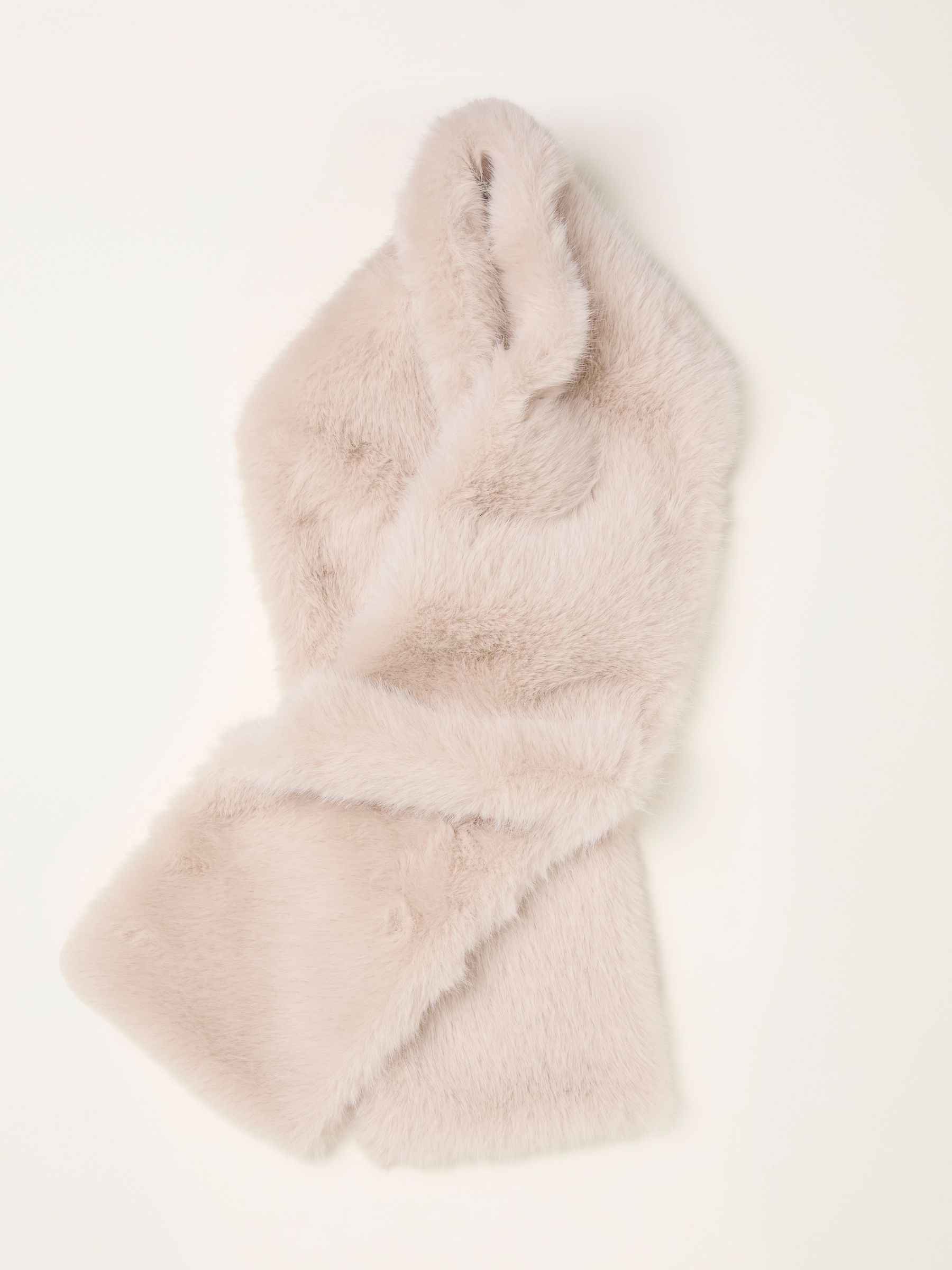 Ivory Faux Fur Scarf (W25861) | £40