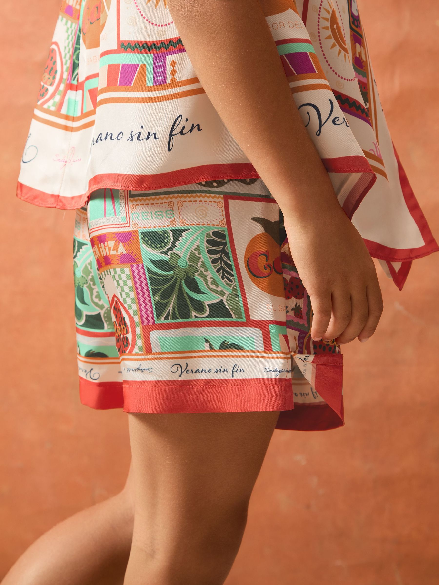 9-13 yrs SmileyWorld | Reiss Motif-Print Shorts in Multi (W26186) | £45