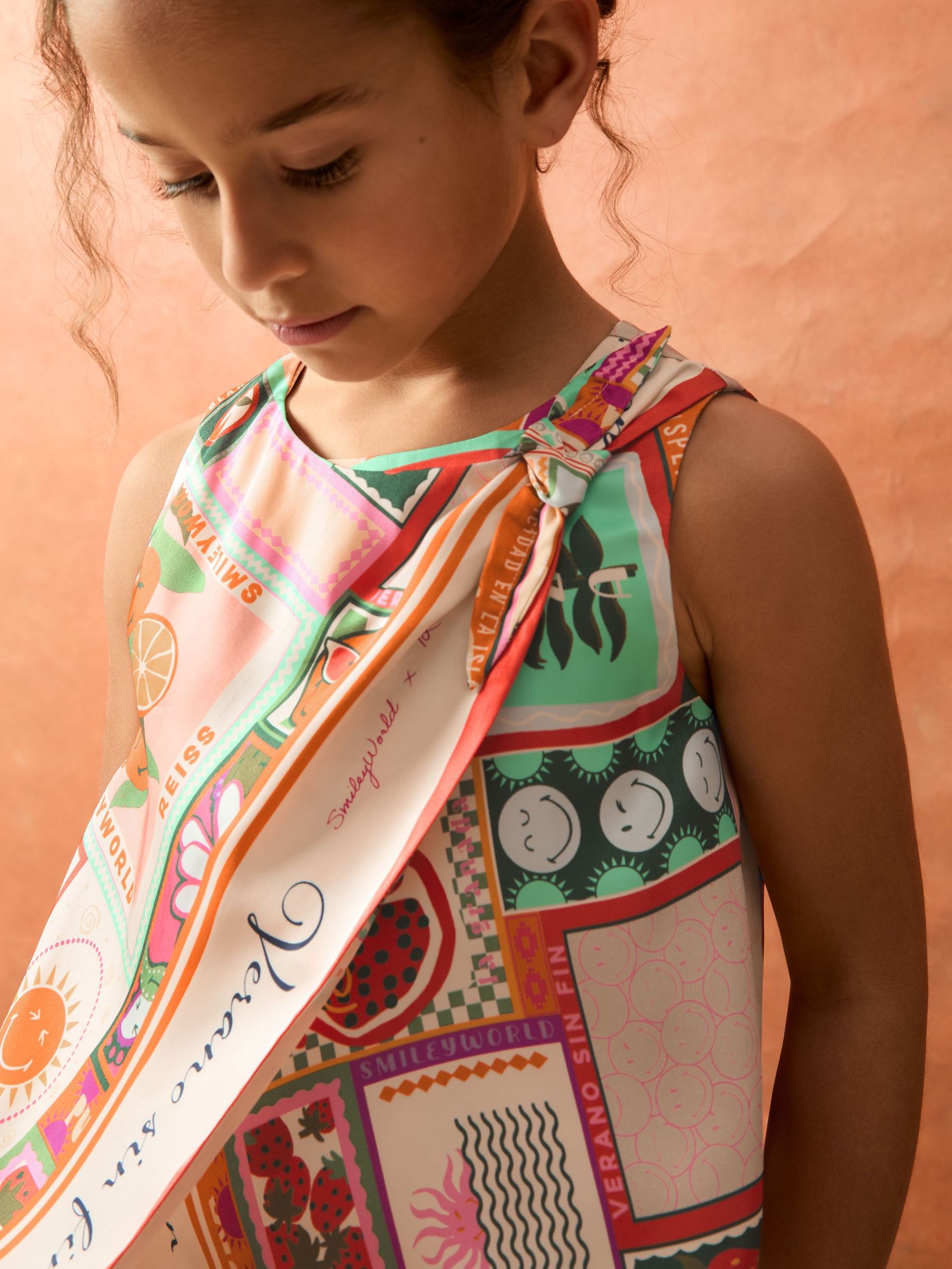 9-13 yrs SmileyWorld Motif Print Top in Multi (W26201) | £55