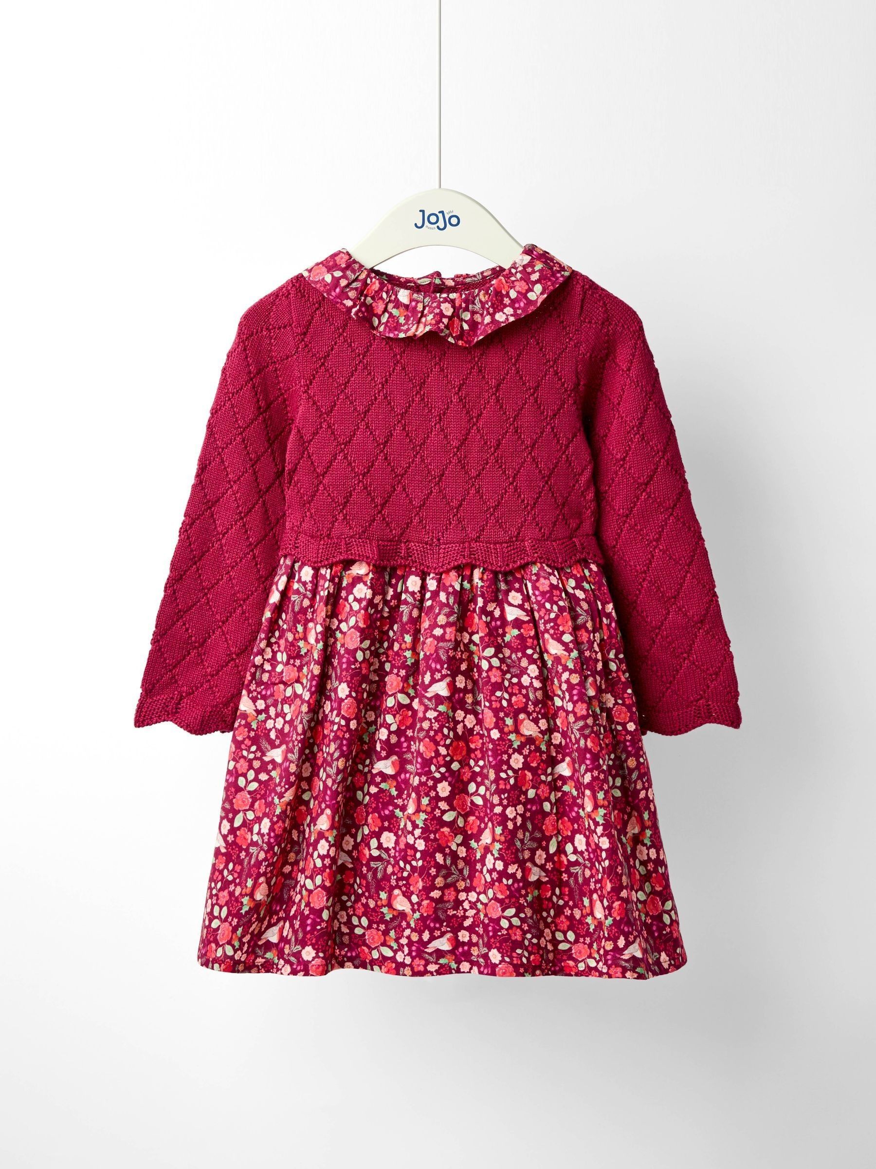 Red Christmas Knitted Combo dress (W26436) | £34 - £40