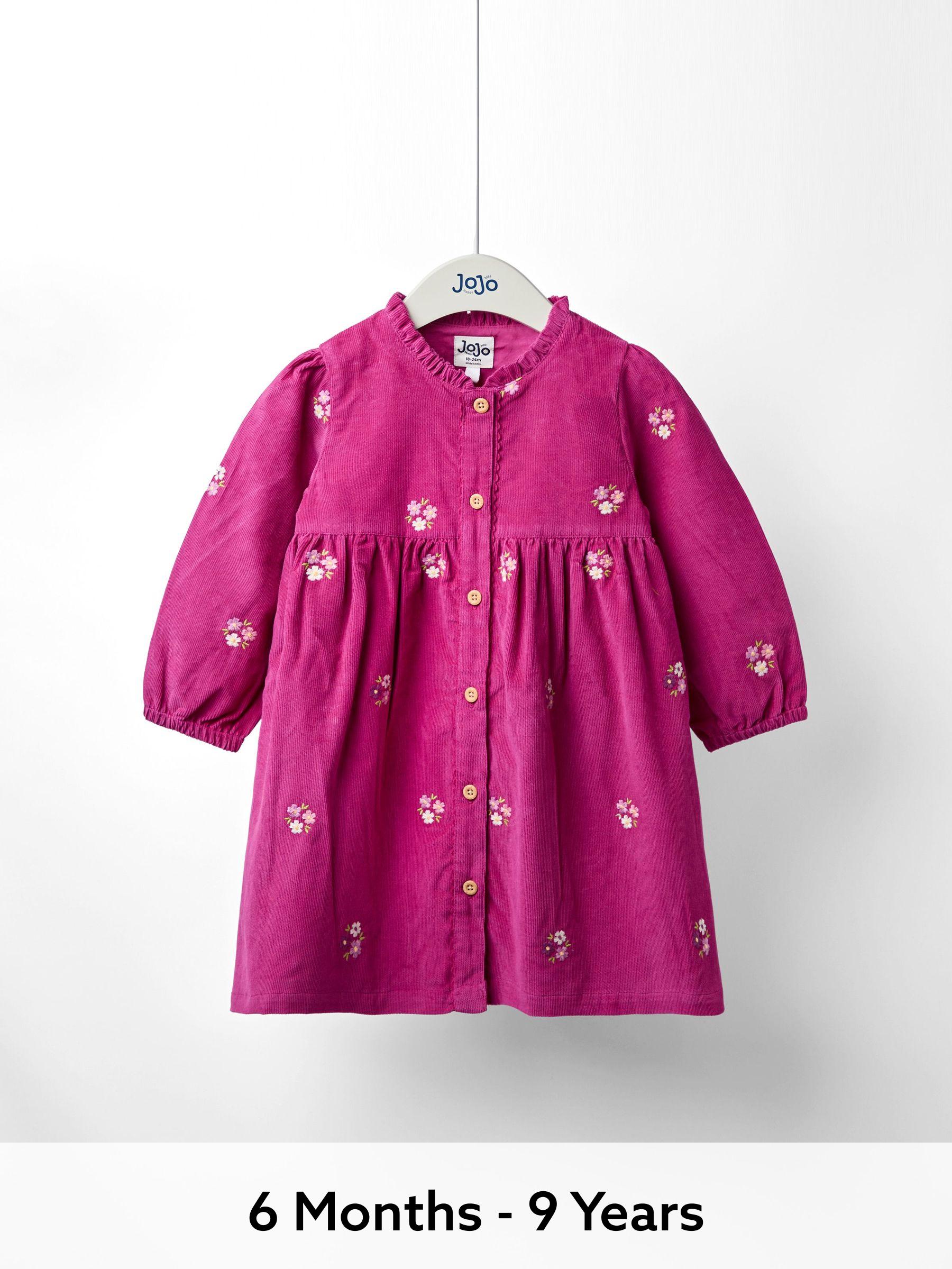 Red Embroidered Cord Button Through Dress (W26834) | £28 - £34