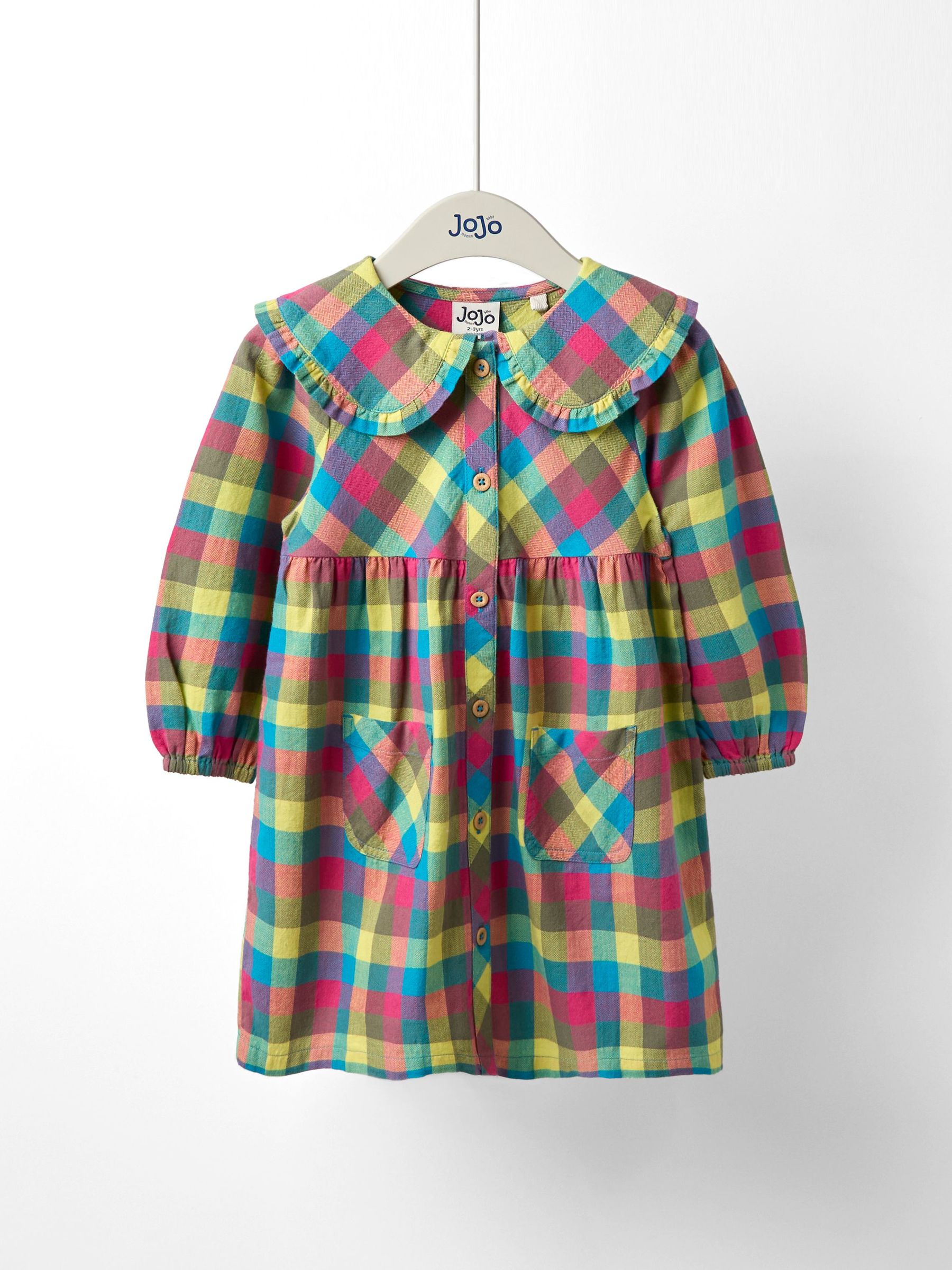 Multi Check Button Through Shirt Dress (W26842) | £27 - £30