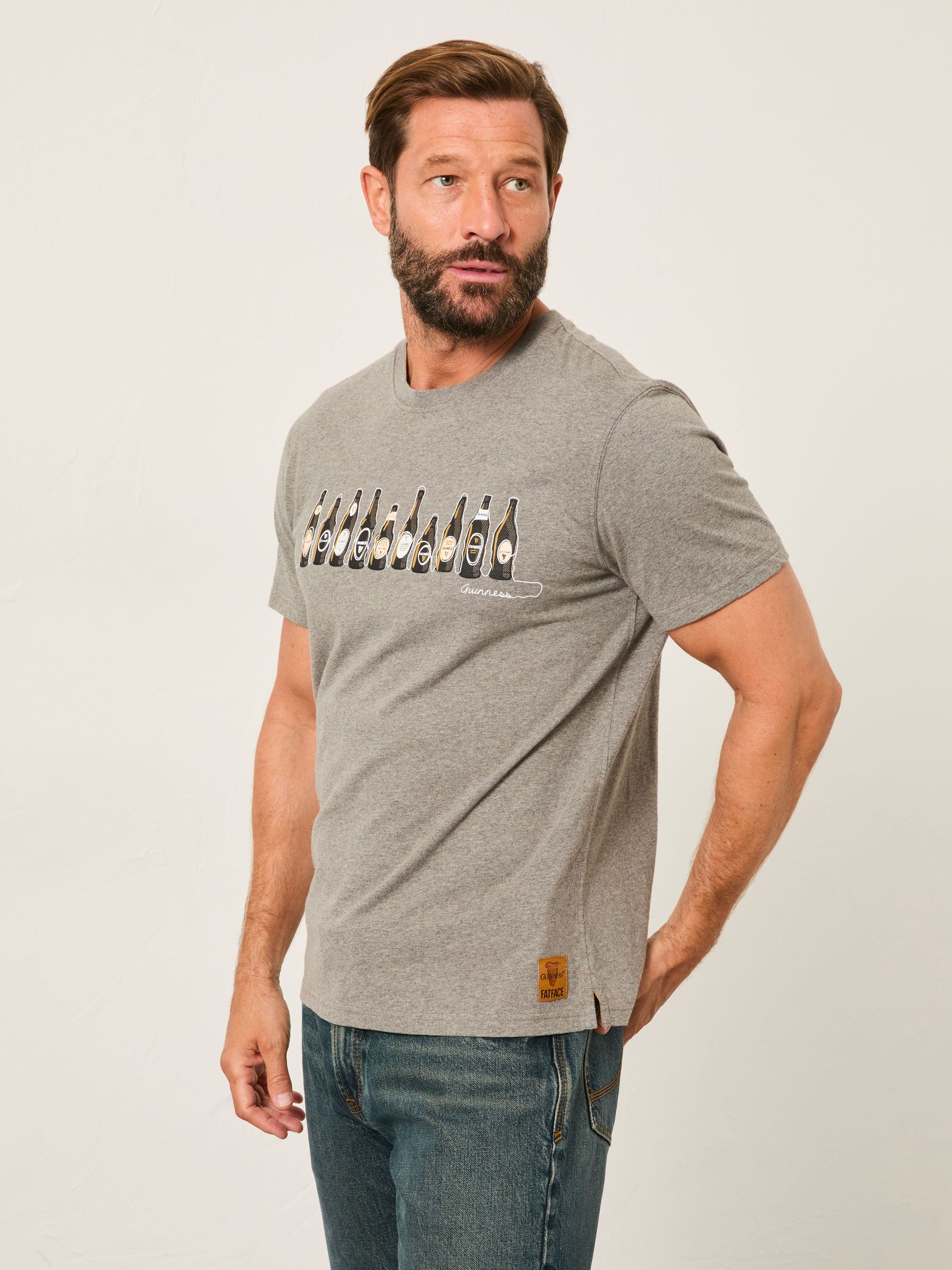 Grey Guinness Bottle Graphic T-Shirt (W27627) | £29.50