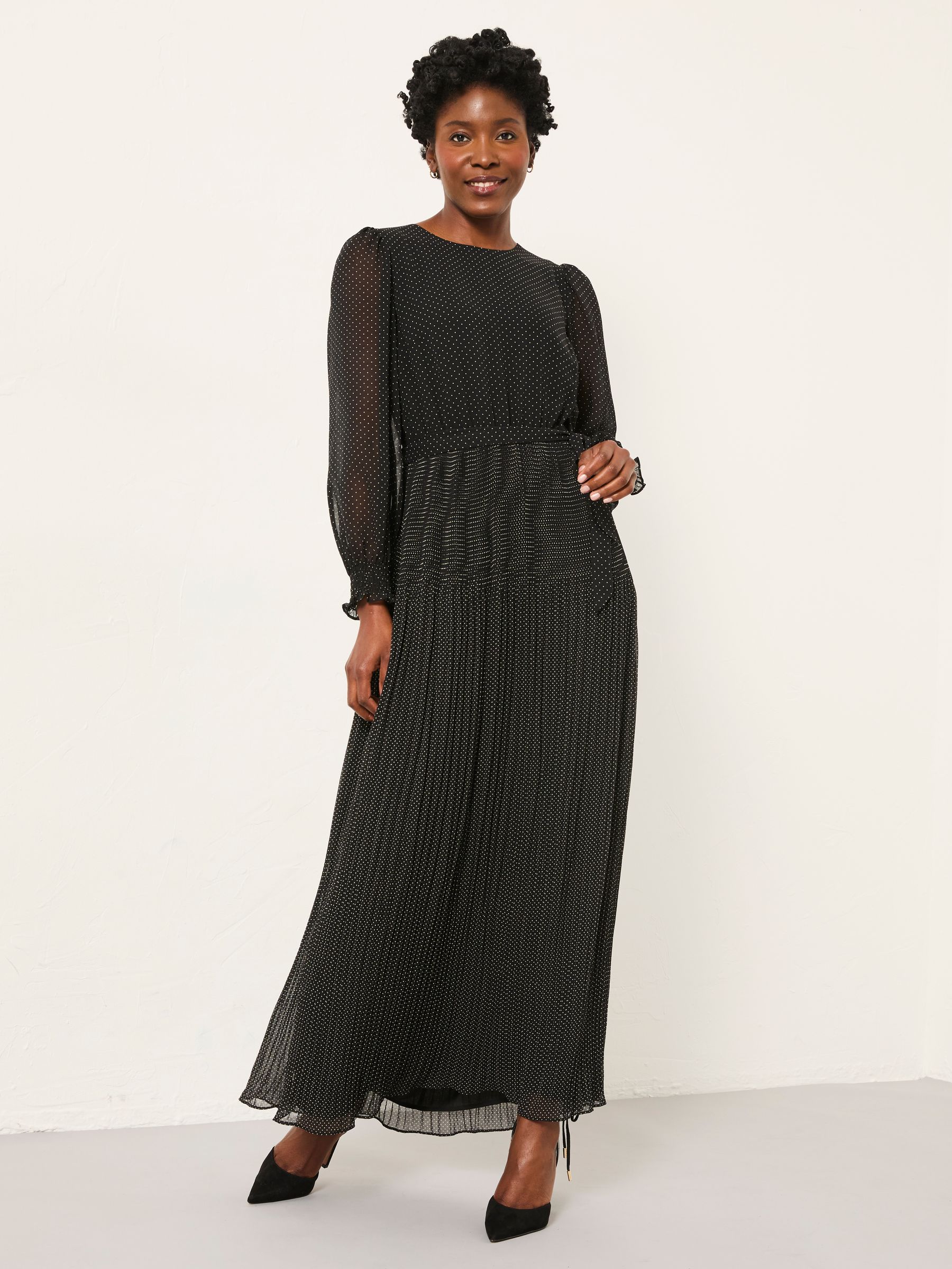 Darcy Black Pin Spot Regular Darcy Midi Dress (W27666) | £72