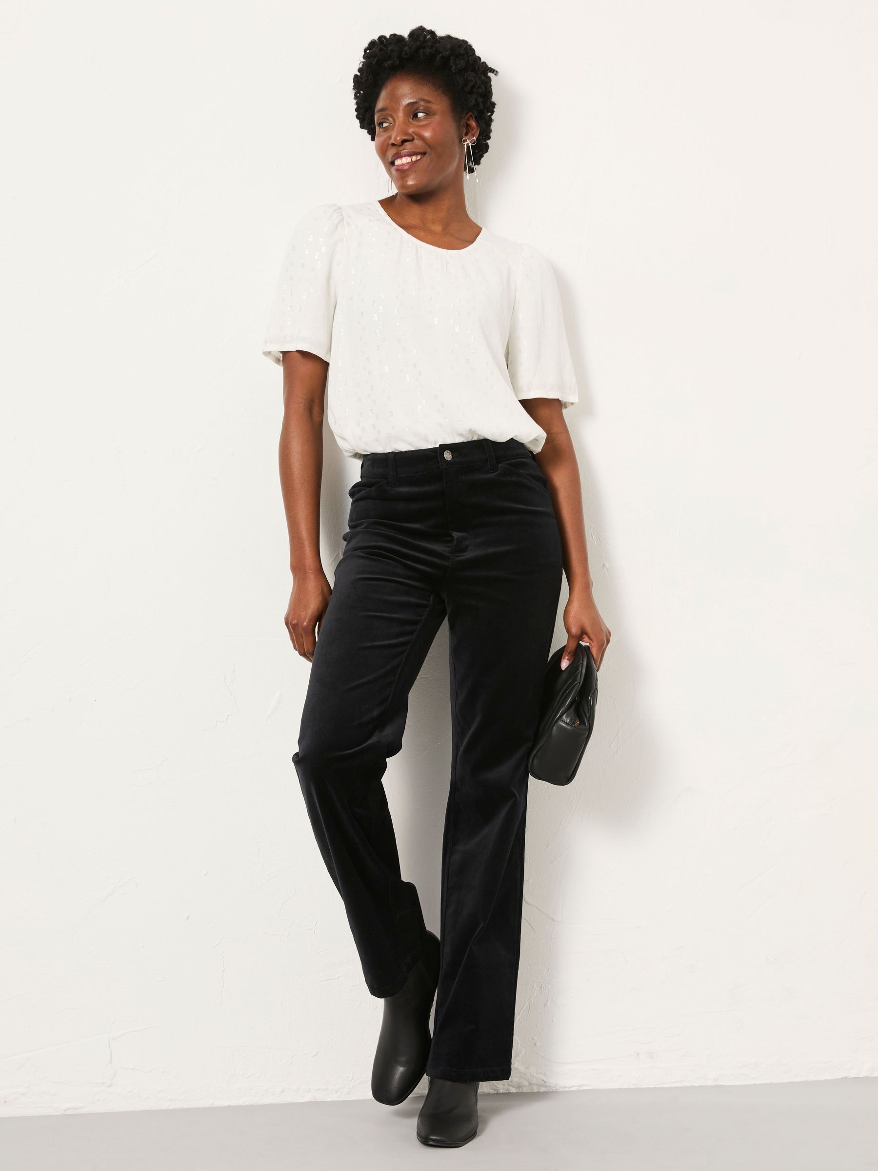 Rene White Metallic Blouse (W27678) | £49.50