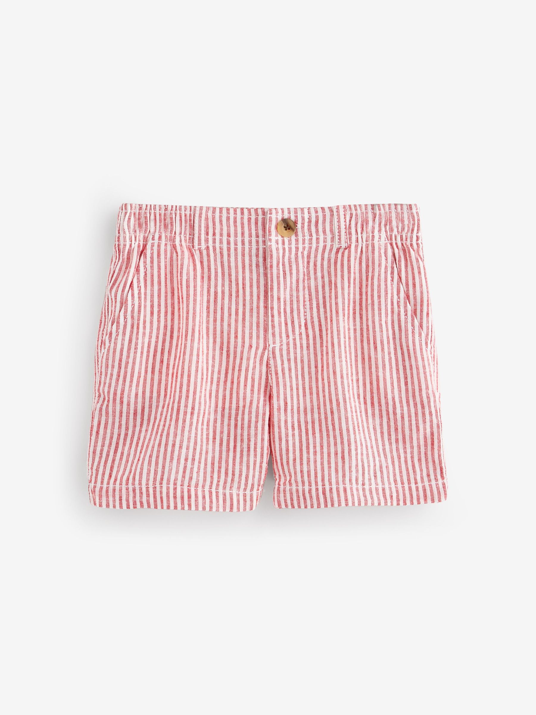 Red Stripe Linen-Cotton Shorts (6mths-5yrs) (W27842) | £18