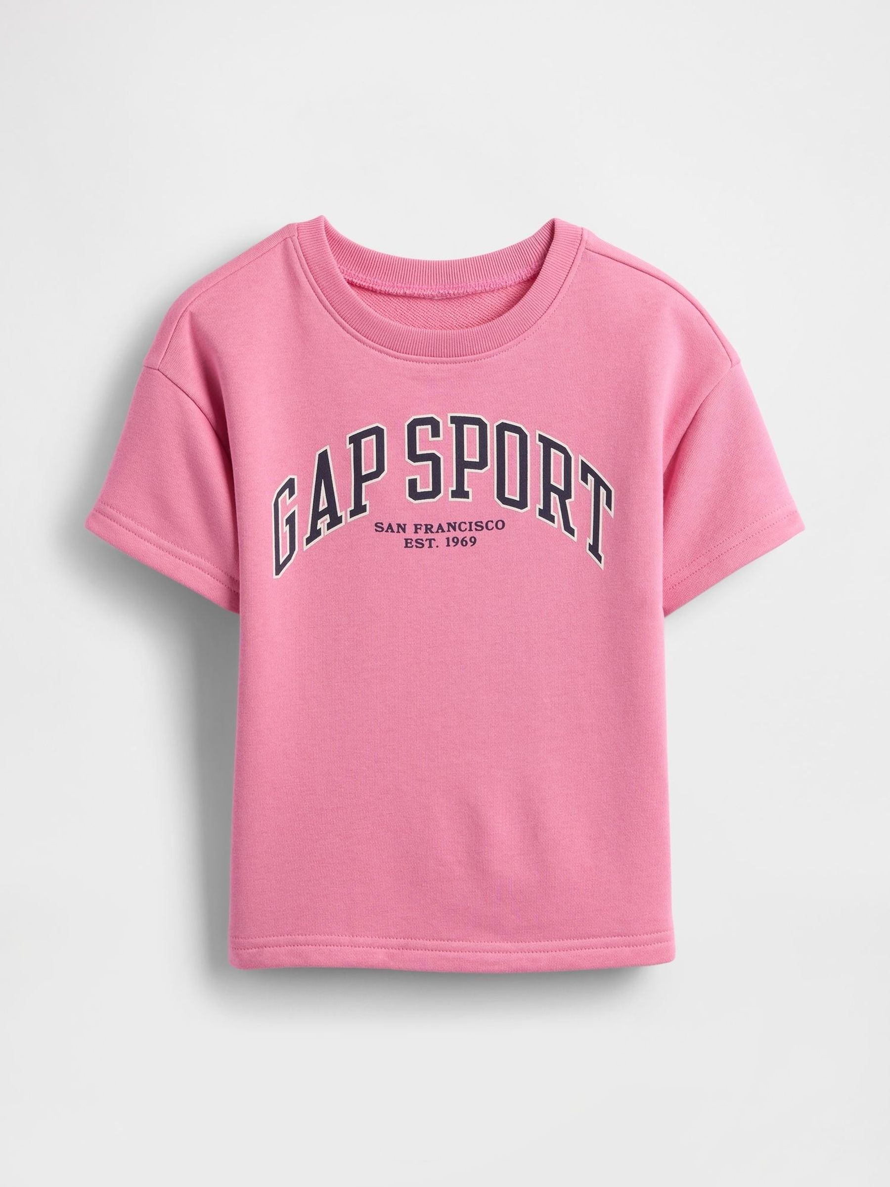 Pink Logo Terry Crew Neck T-Shirt (6mths-5yrs) (W27851) | £15