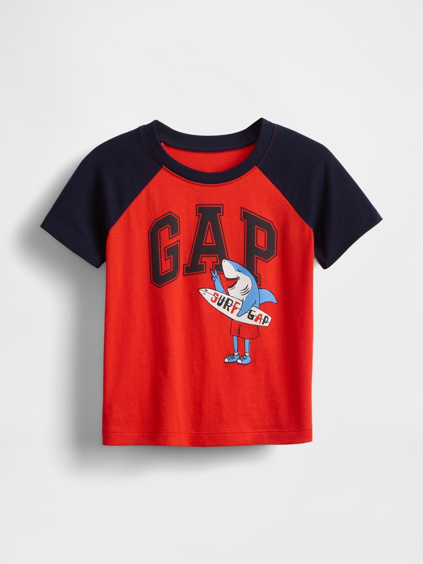 Red Shark Logo Colourblock T-Shirt (6mths-5yrs) (W27855) | £12
