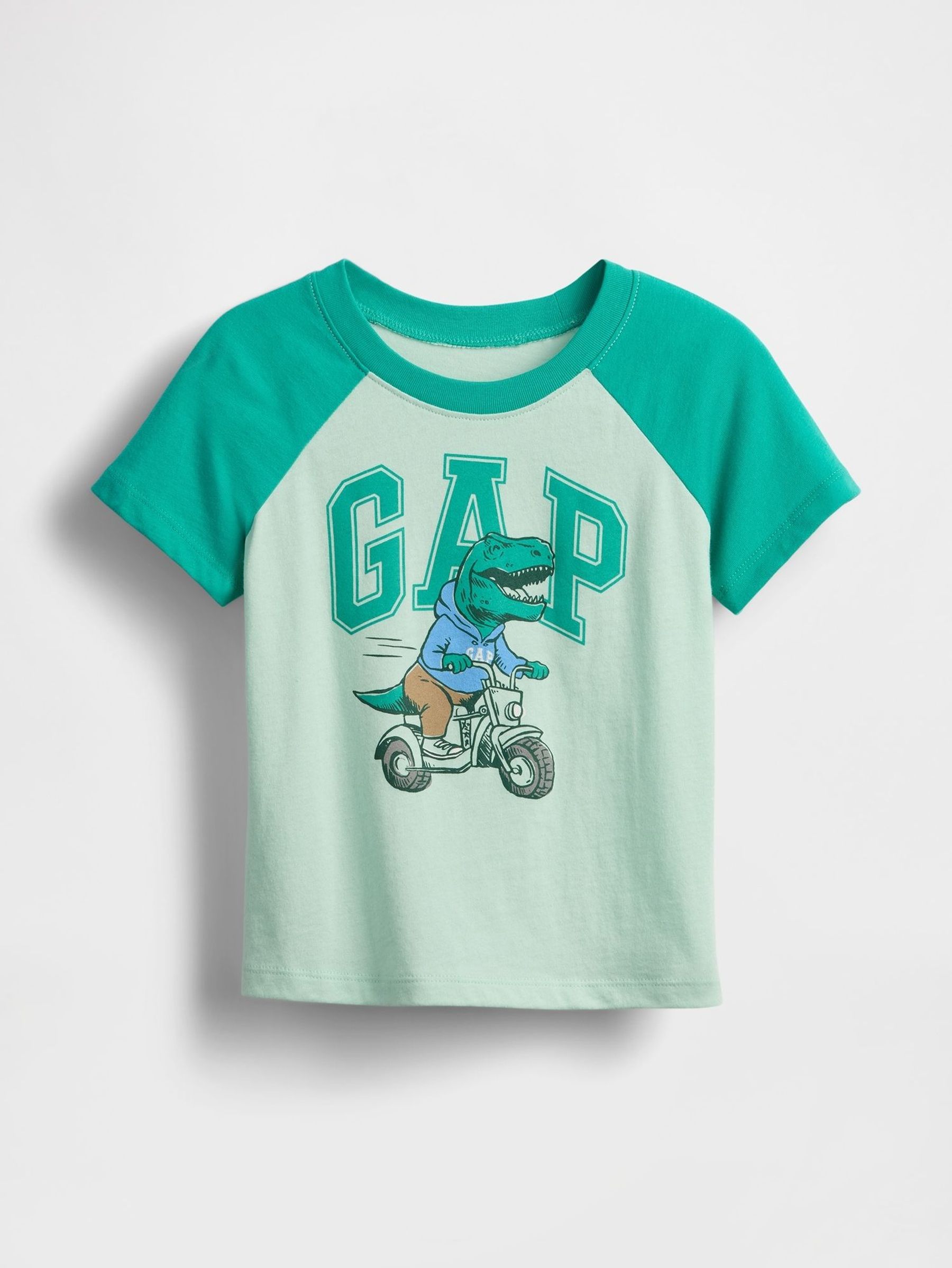 Green Dinosaur Logo Colourblock T-Shirt (6mths-5yrs) (W27857) | £12