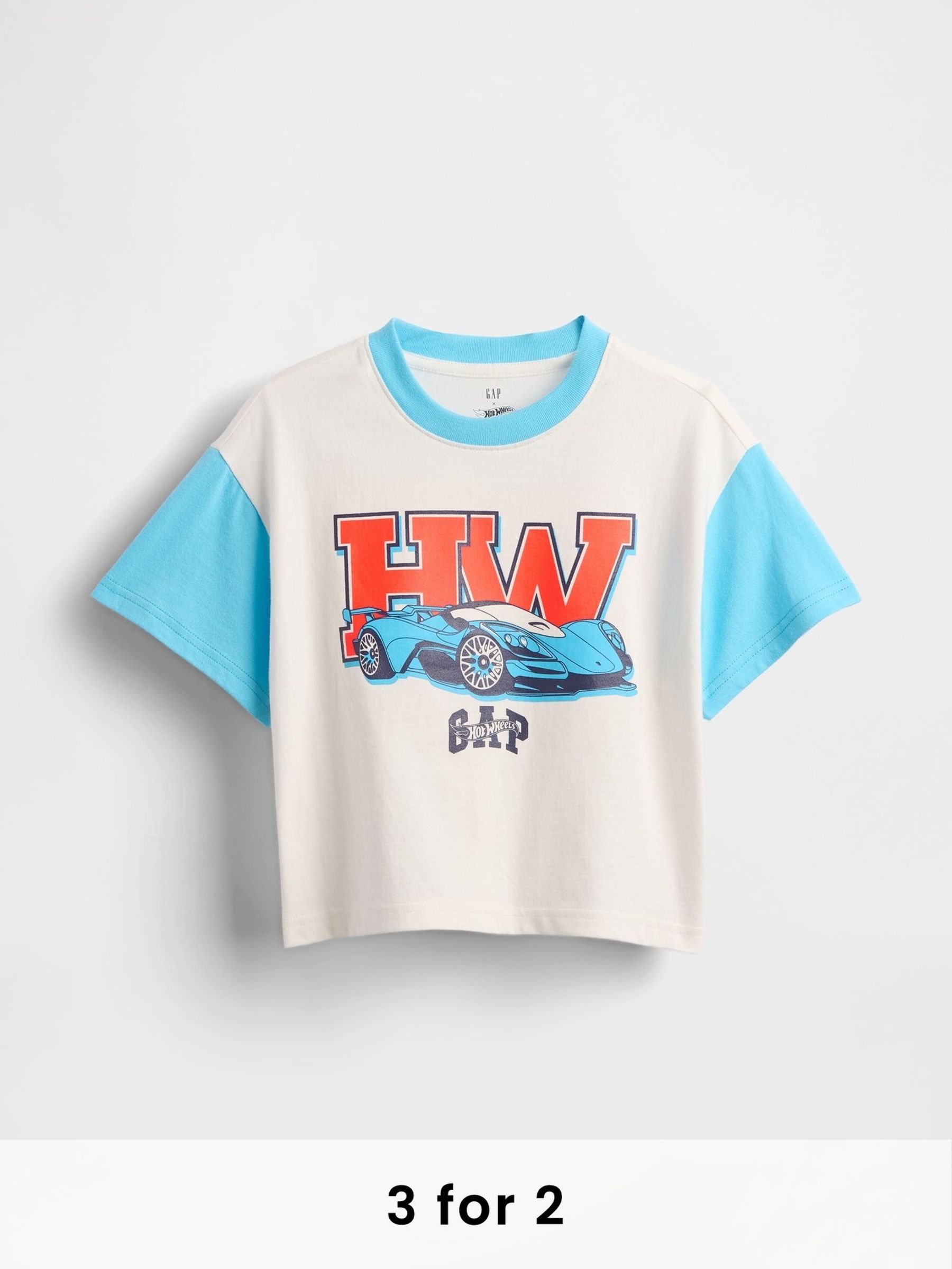White Oversized Hot Wheels Graphic T-Shirt (6mths-5yrs) (W27860) | £14