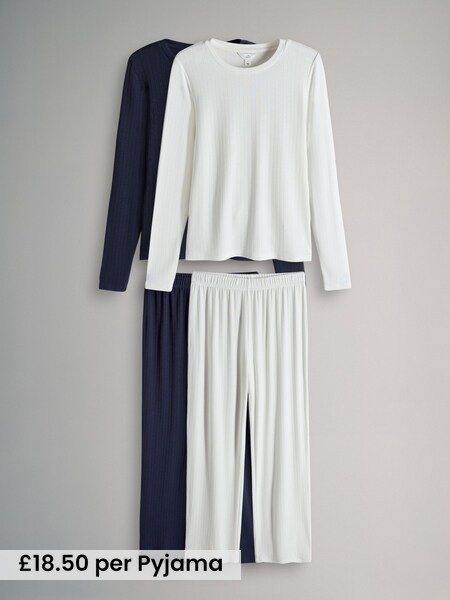 2 Pack Pointelle Pyjamas (W27863) | £37