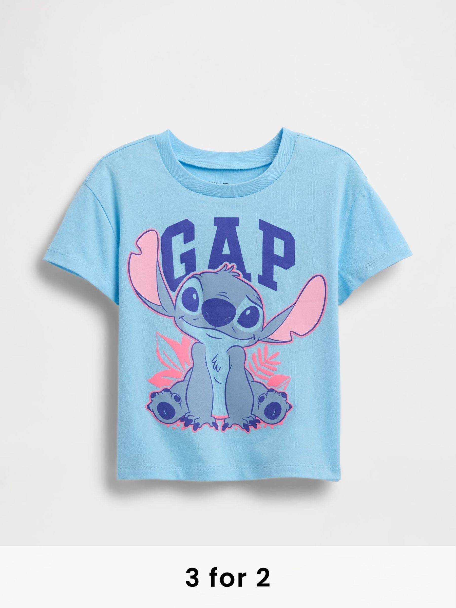 Blue Lilo & Stitch Disney Short Sleeve T-Shirt (6mths-5yrs) (W27940) | £14