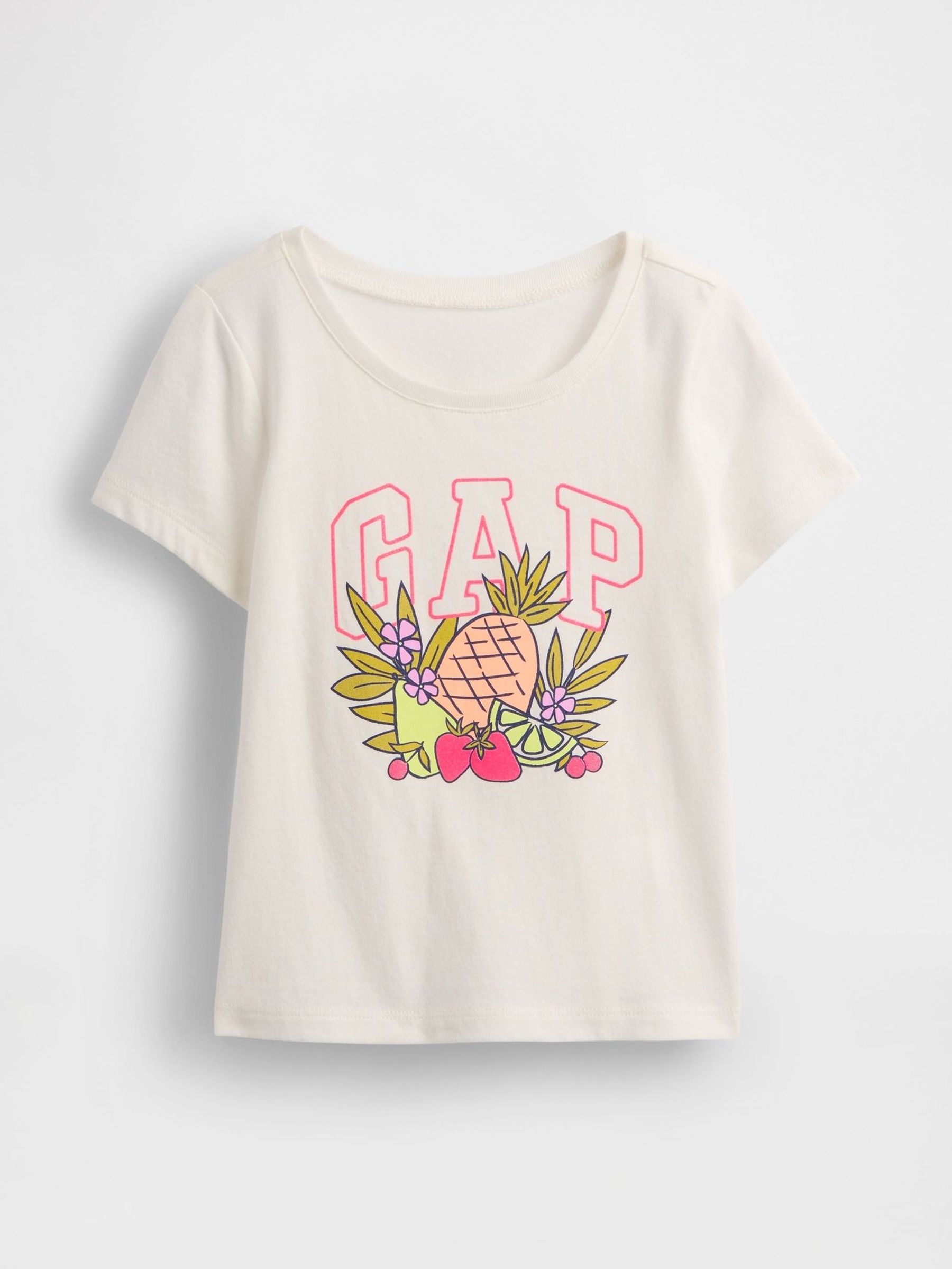 White Fruit Short Sleeve Crew Neck Graphic T-Shirt (6mths-5yrs) (W27950) | £10