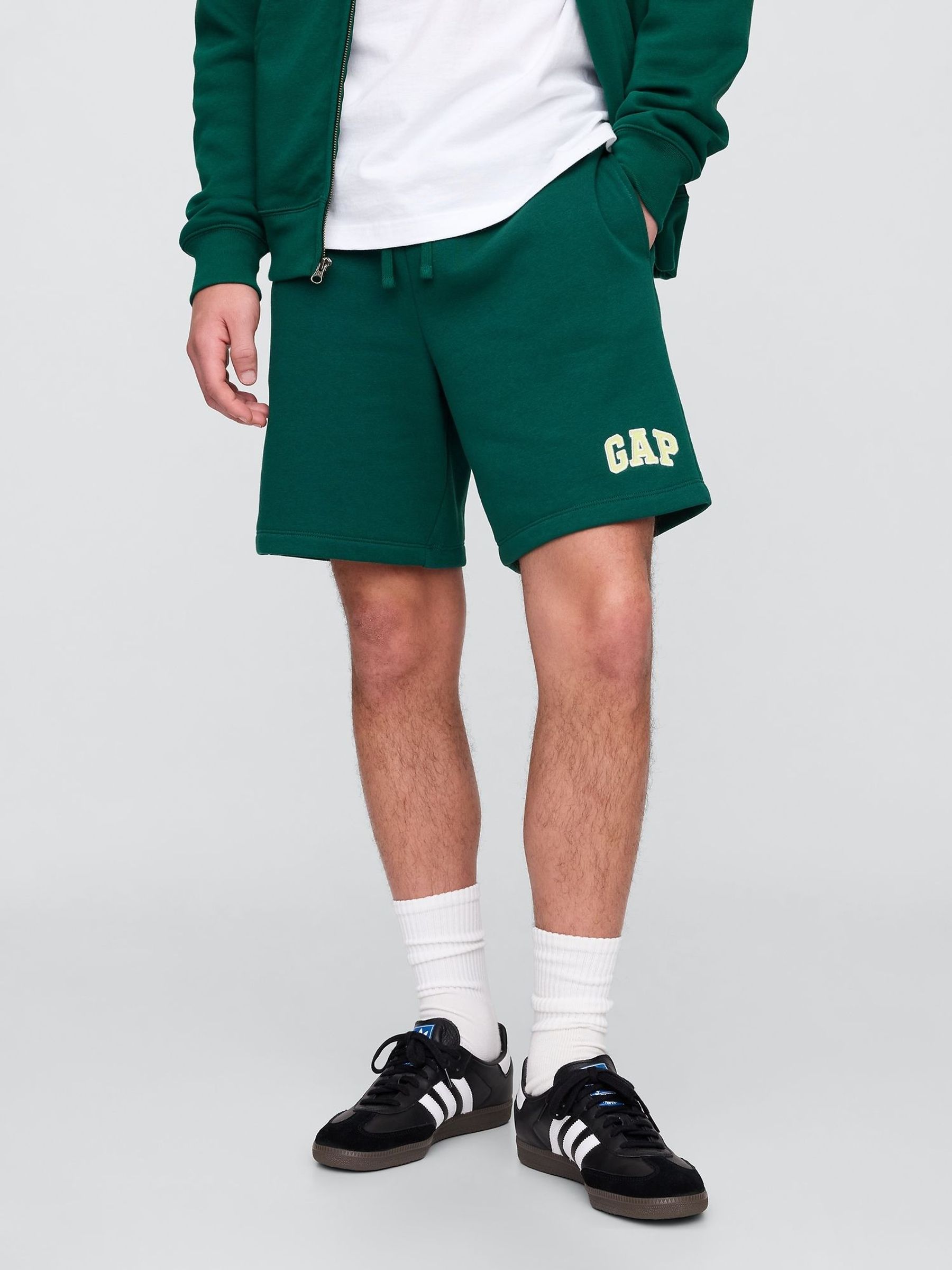 Green Pull On Logo Shorts (W28319) | £25