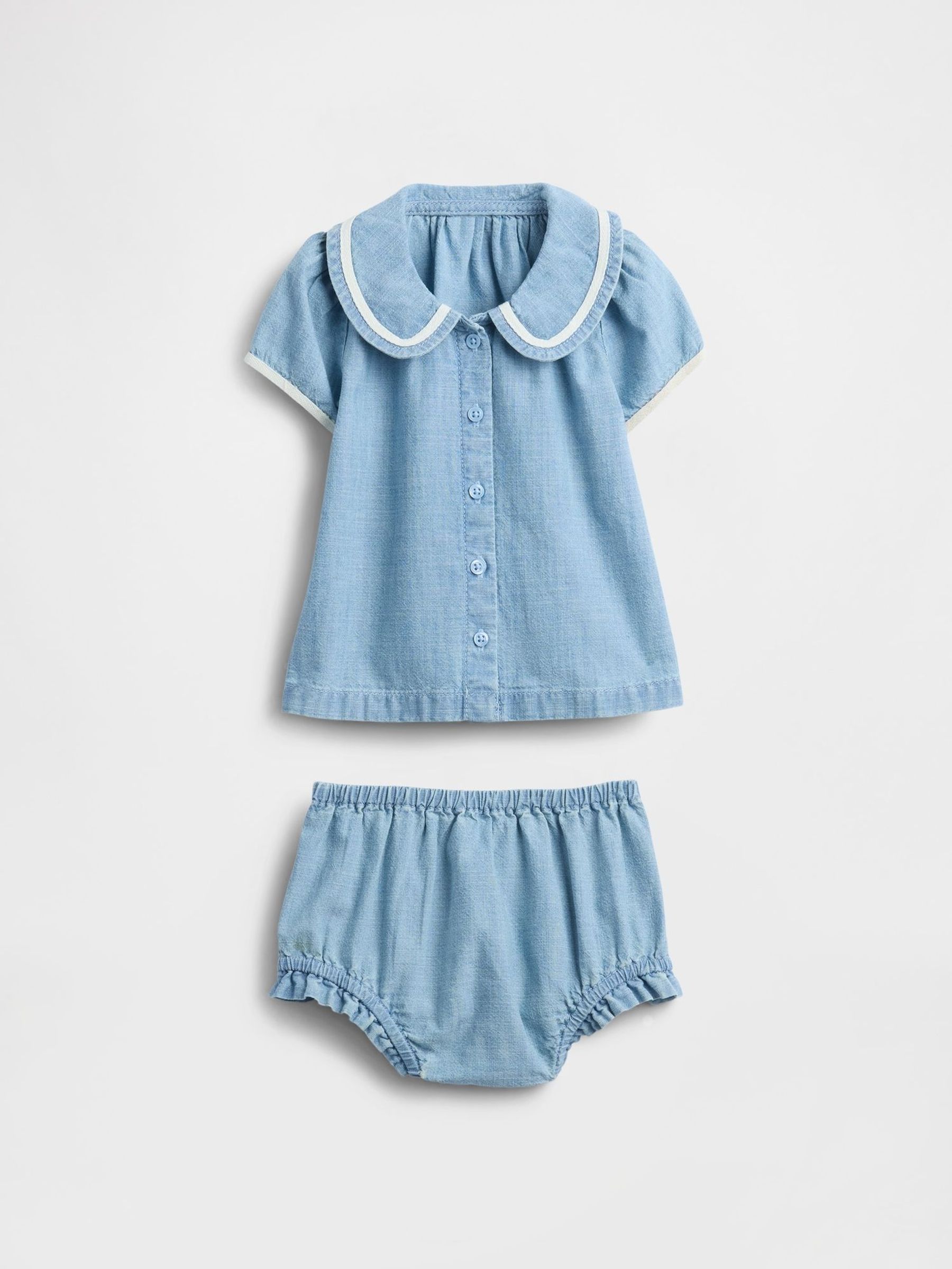 Blue Denim Outfit Set (Newborn-24mths) (W28442) | £25