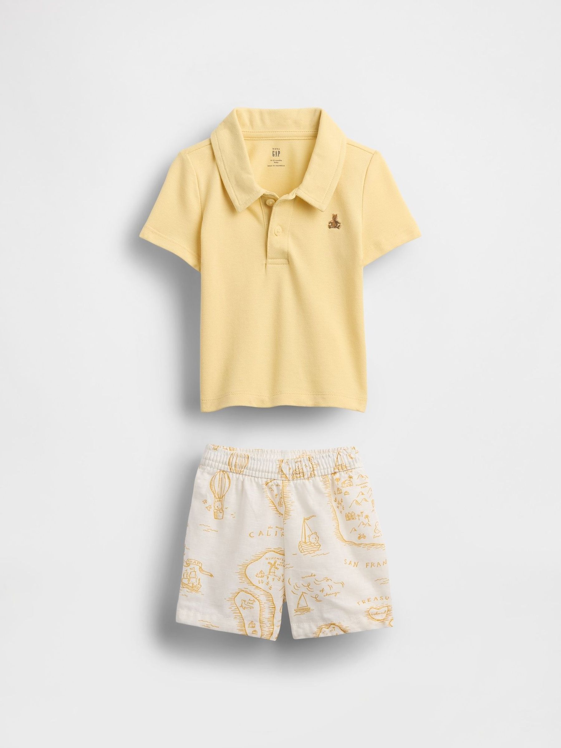 Multi Baby Polo Shirt & Shorts Outfit Set (Newborn-24mths) (W28449) | £30