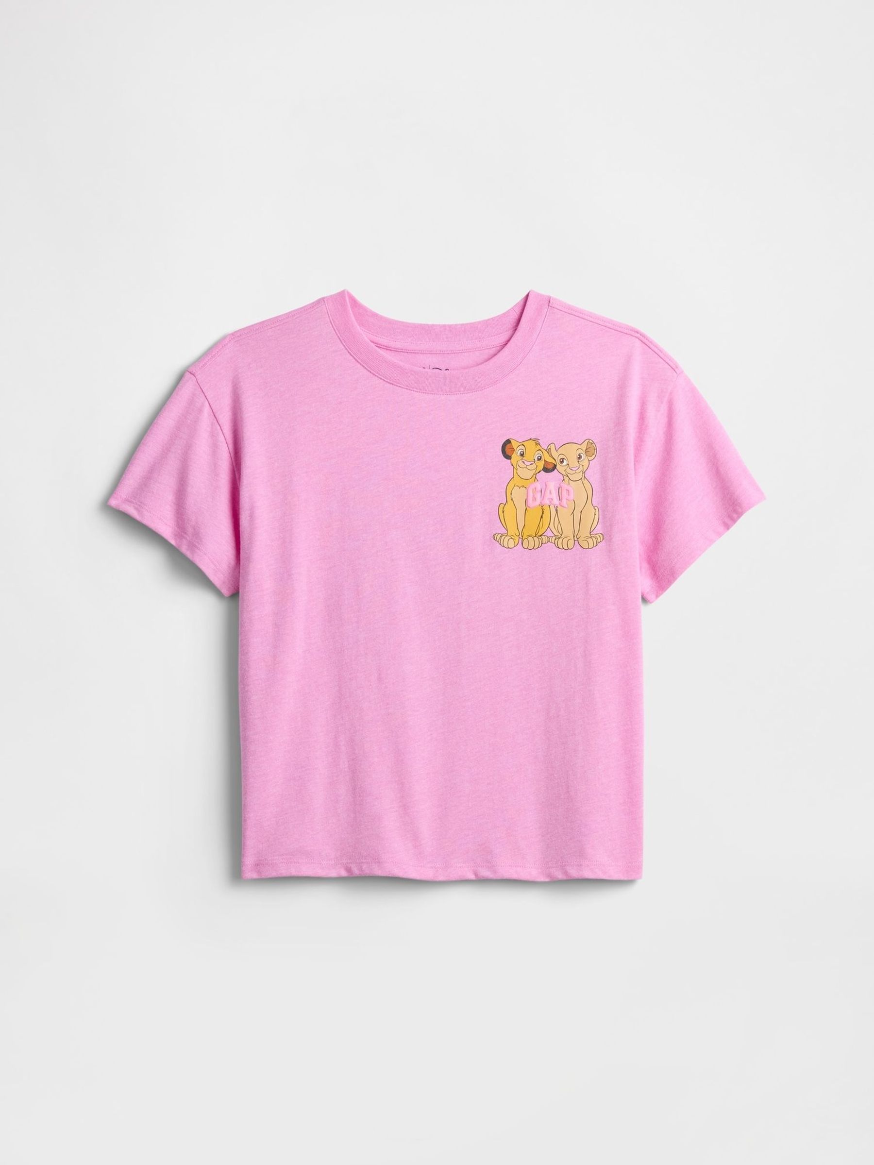 Pink Simba & Nala Disney Graphic Crew Neck Short Sleeve T-Shirt (4-13yrs) (W28482) | £16
