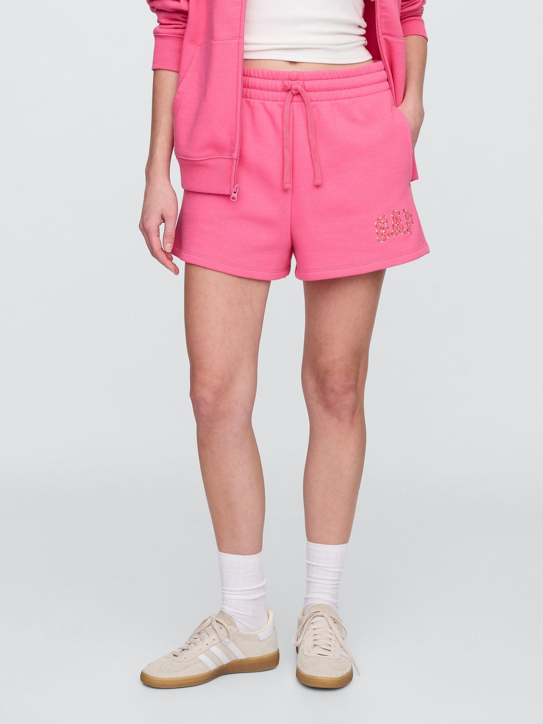 Pink Vintage Logo Pull On Shorts (W28626) | £25