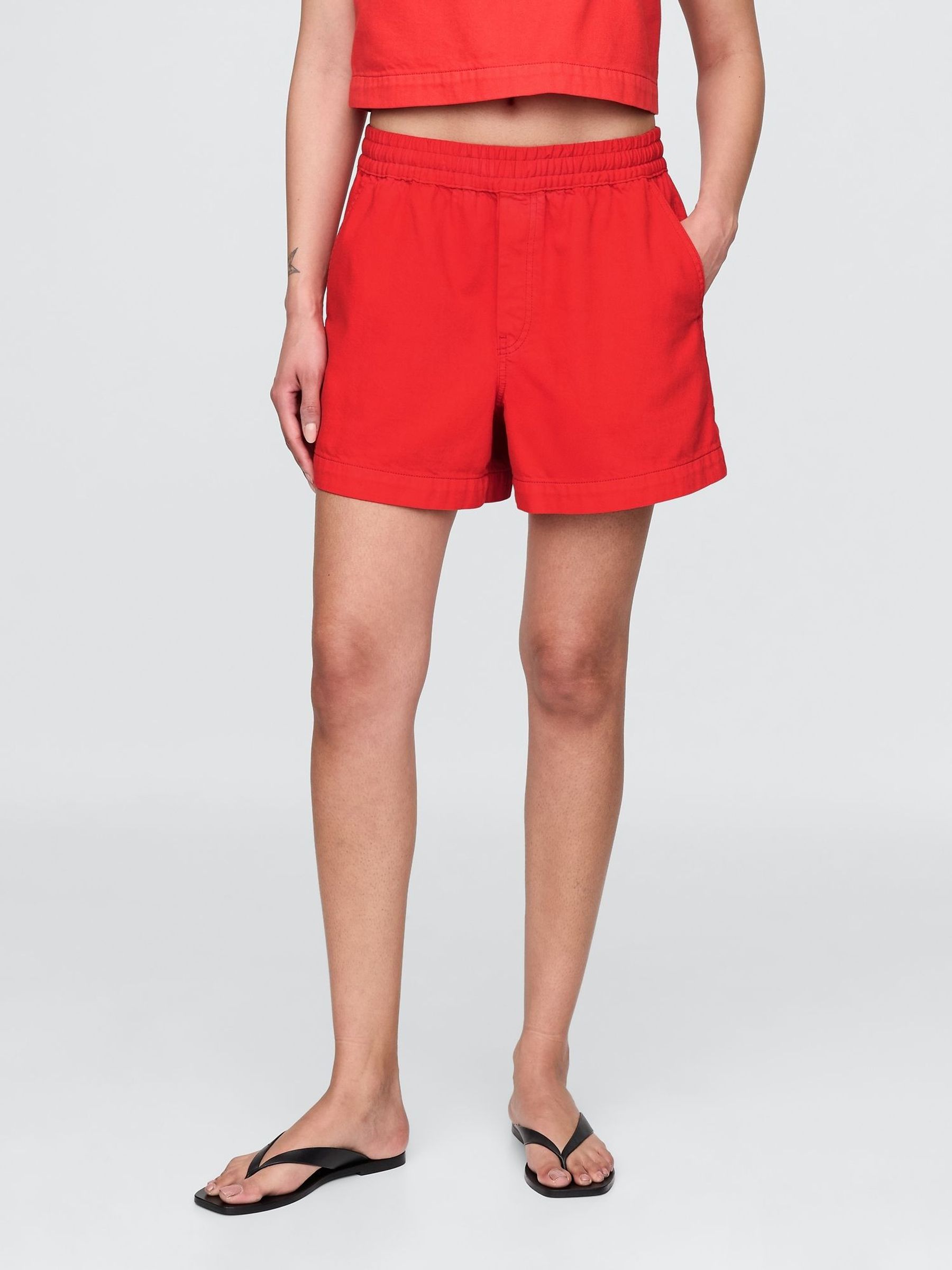 Red UltraSoft Denim Easy Shorts (W28634) | £40
