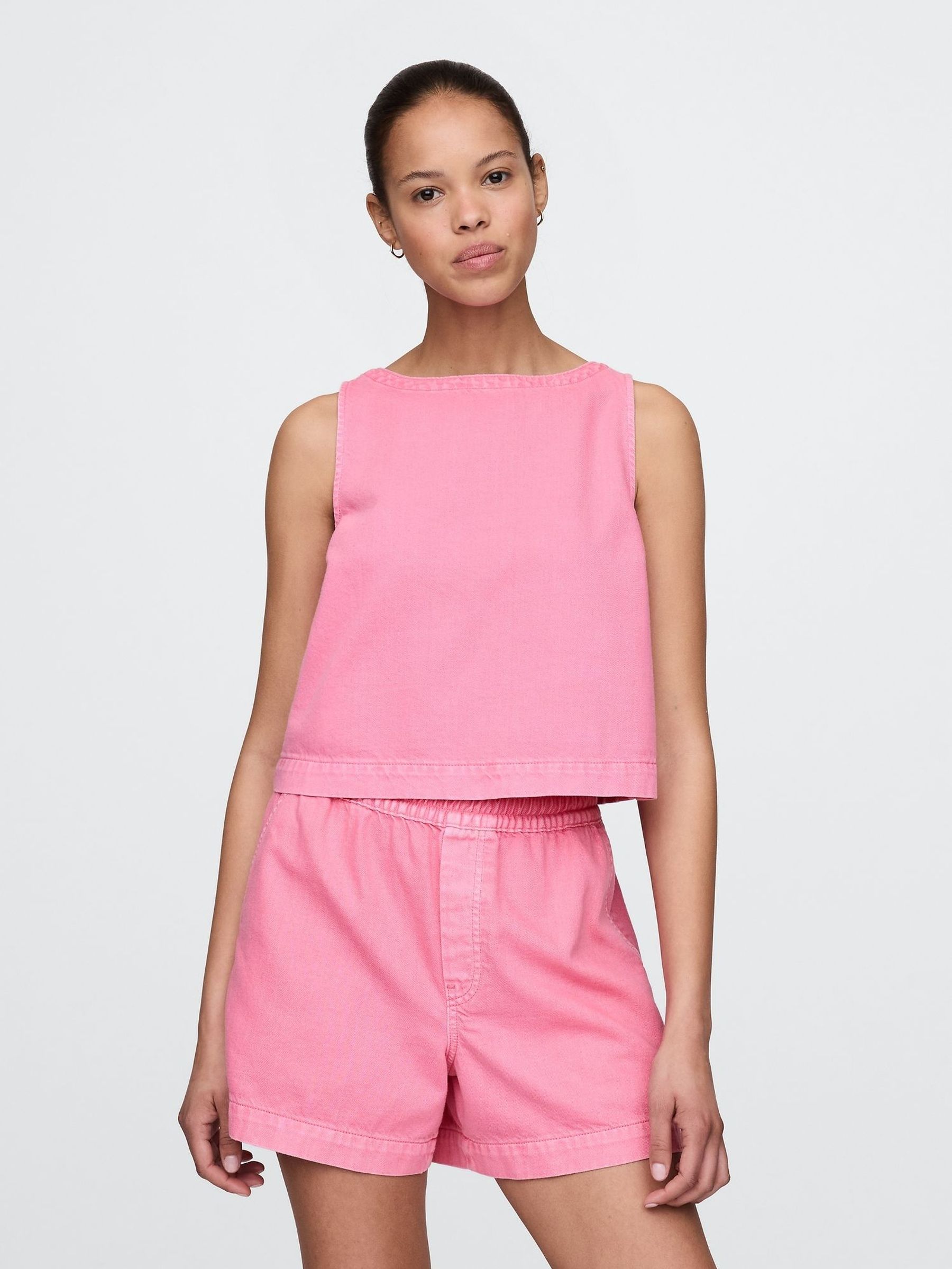 Pink UltraSoft Denim Shell Vest Top (W28648) | £45